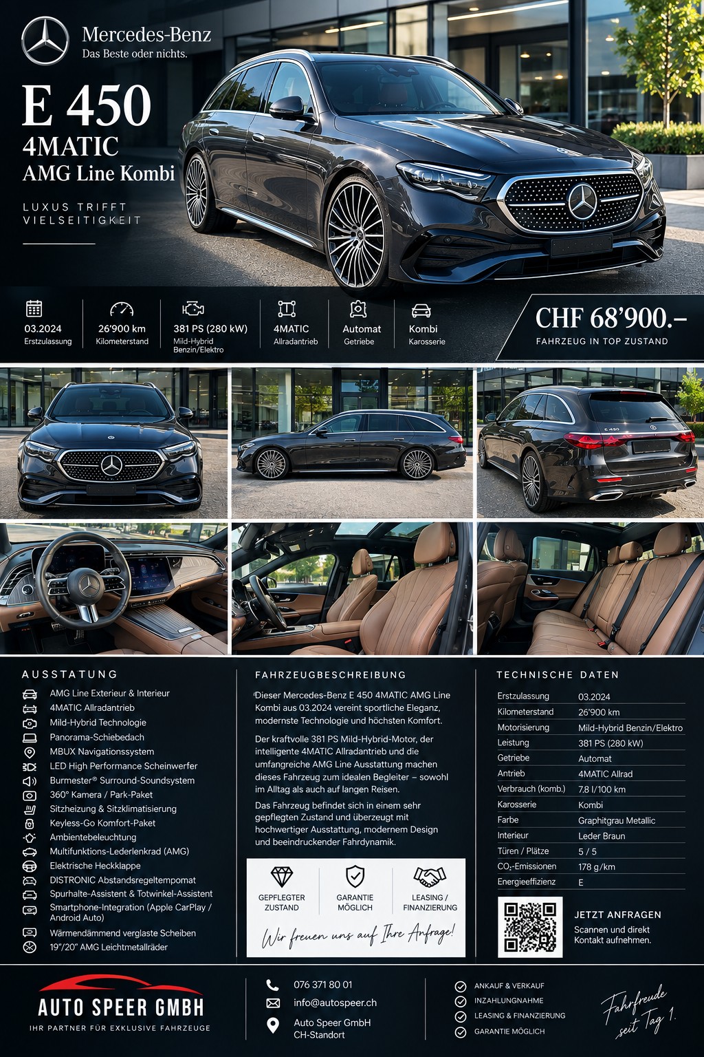 MERCEDES-BENZ E 450 AMG Line 4matic Kombi-image-0