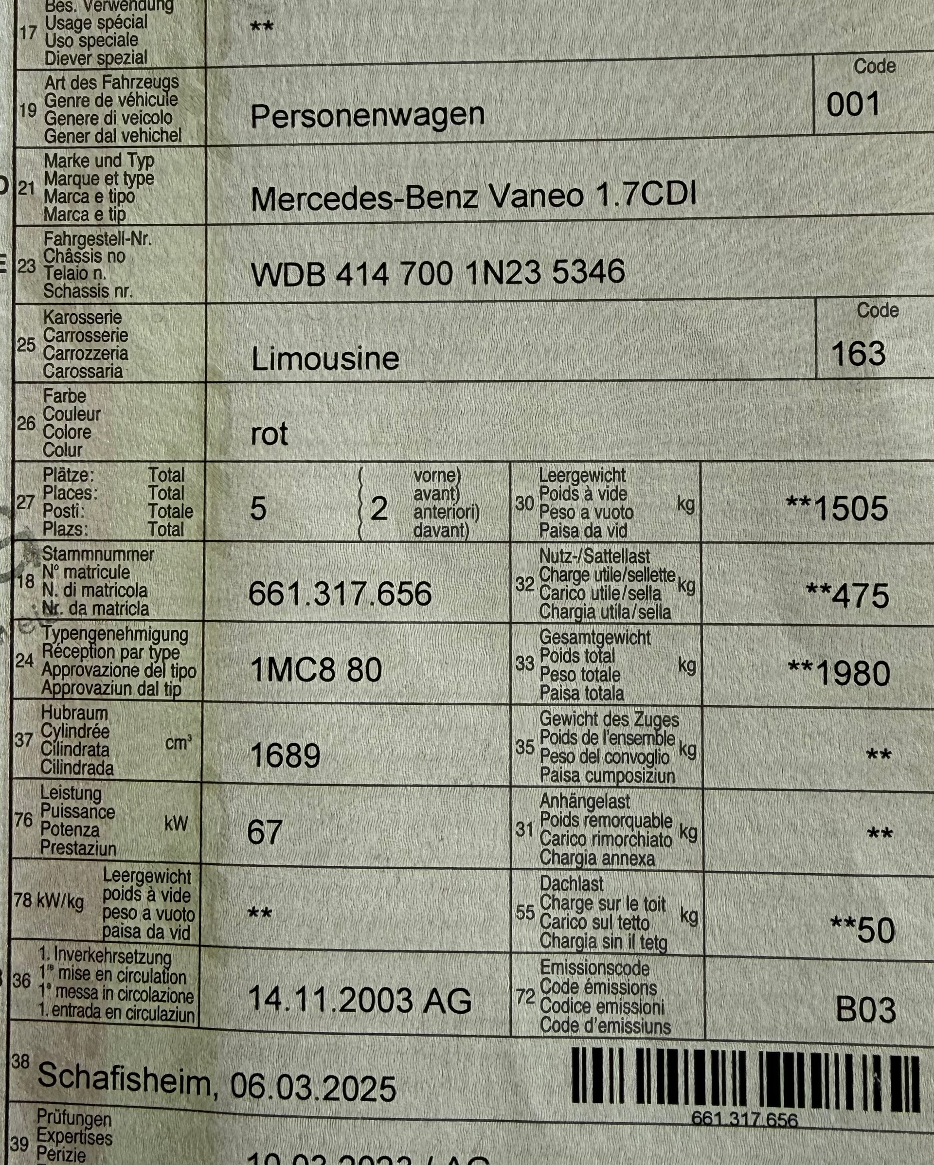MERCEDES-BENZ Vaneo 1.7 CDi Trend-image-15