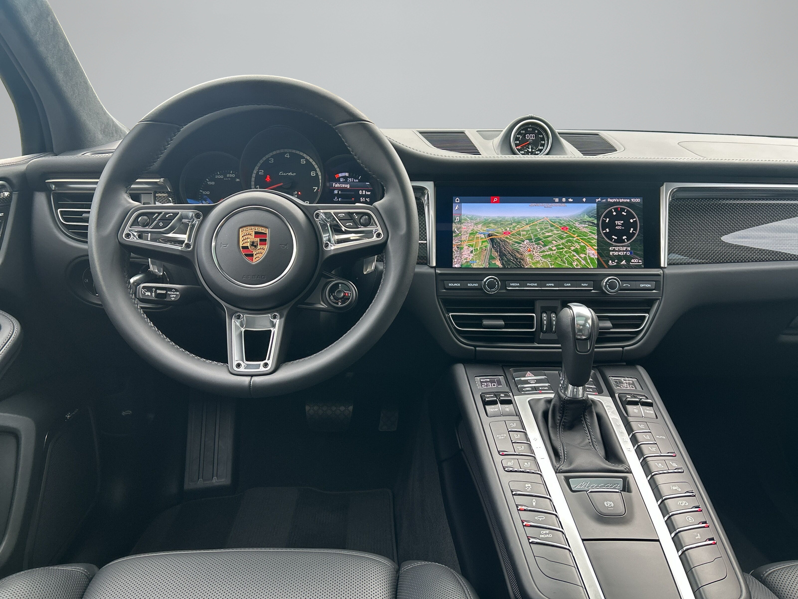 PORSCHE Macan Turbo PDK -Standheizung-Panoramaschiebedach-Sportchrono-Burmester Sound--image-6