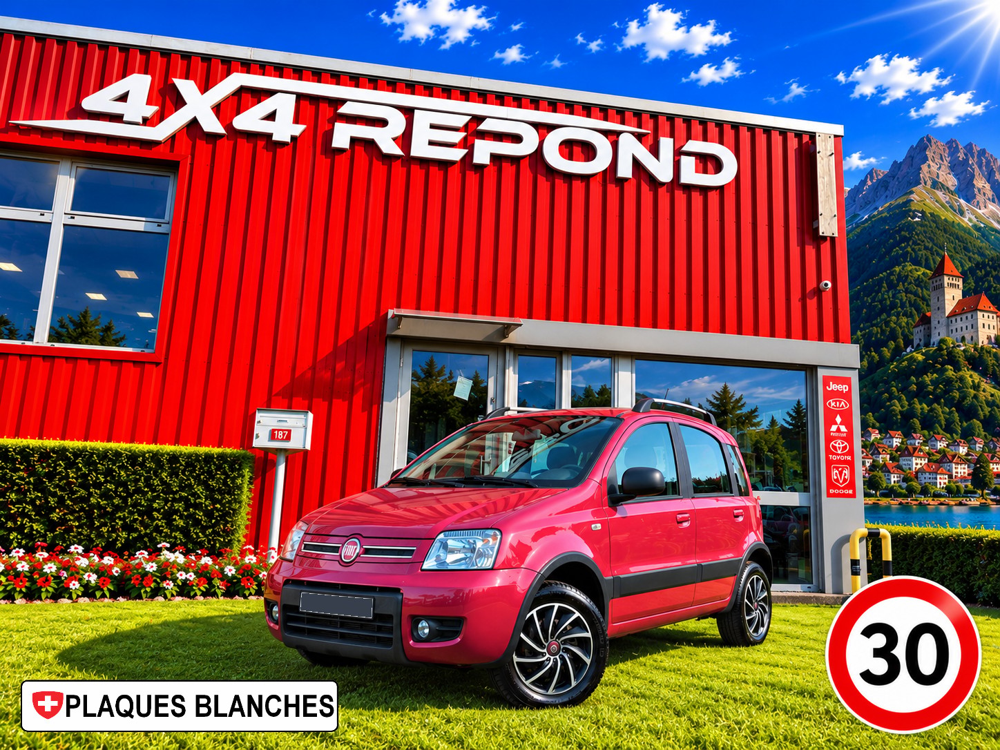 FIAT Panda 1.2 4x4 limitée à 30 km/h-image-0