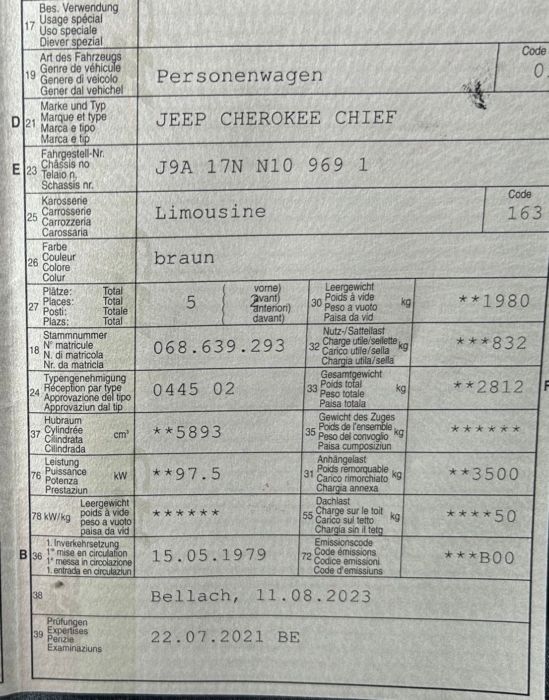 JEEP Cherokee Chief 5.9 V8 Golden Eagle-image-12