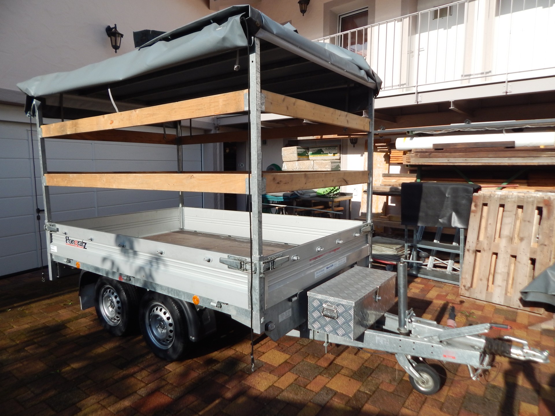 PONGRATZ LH 2600/16 T-AL – Blachenanhänger / Hochlader 2000kg-image-9
