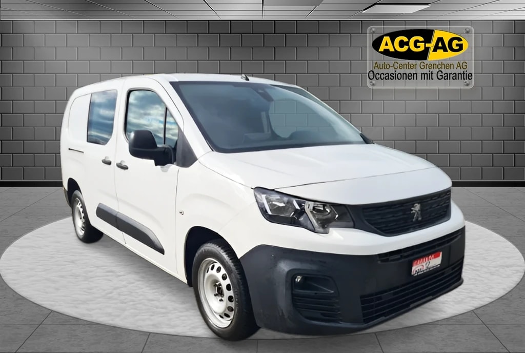 PEUGEOT Partner 1.5 Blue HDi s/s Asphalt Long 1000kg ** 130 PS ** 3-Plätzer ** RF-Kamera ** Werkstatt Eintrichtung ** Frisch ab MFK **-image-0