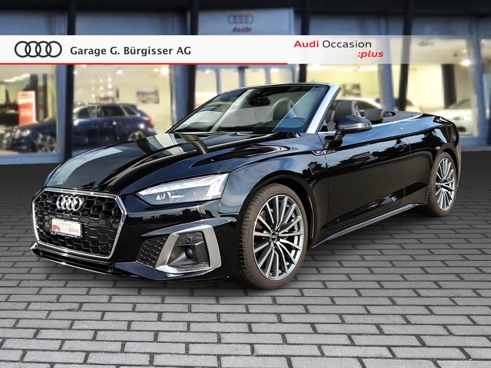 AUDI A5 Cabriolet 40 TFSI S-Line Attraction S-tronic quattro Mythosschwarz Metallic-image-0