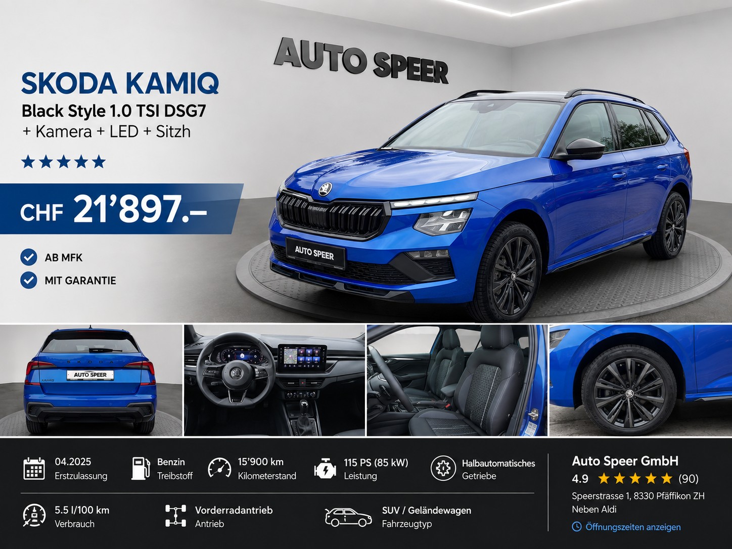 SKODA Kamiq Black Style 1.0 TSI DSG7+Kamera+LED+Sitzh-image-0