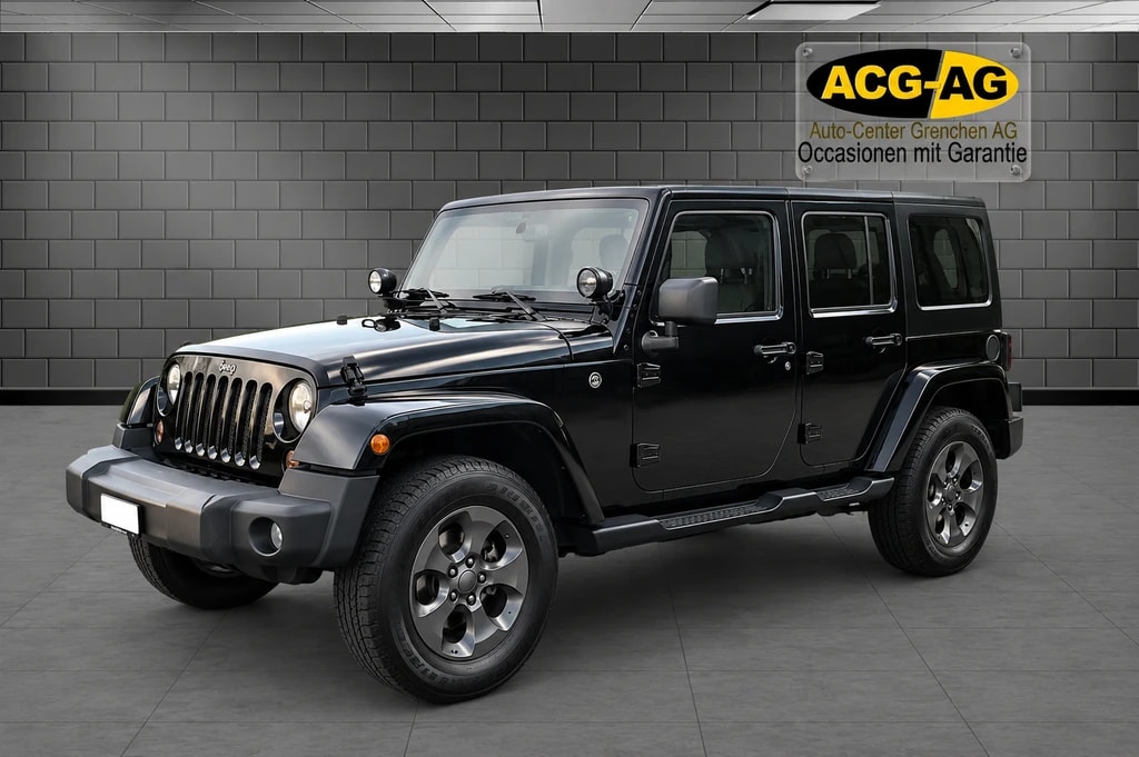 JEEP Wrangler 2.8CRD Unlimited Sahara Automatic ** 200 PS ** Teil-Leder ** Gr-Navi ** Anh-Kupplung ** Soft + Hardtop **-image-2