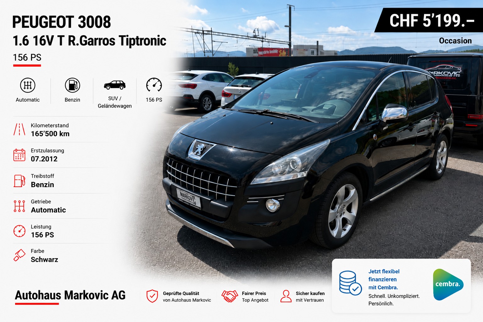 PEUGEOT 3008 1.6 16V T R.Garros Tiptronic-image-0