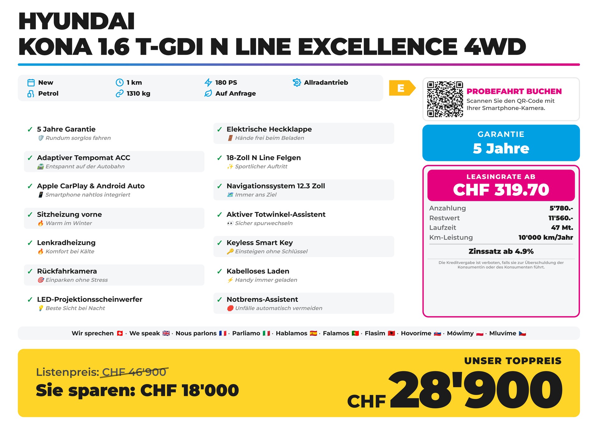 HYUNDAI Kona 1.6 T-GDi N Line Excellence 4WD-image-1