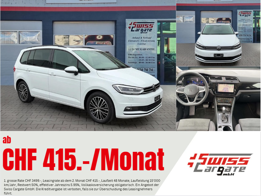 VW Touran 2.0 TDI BlueMotion Technology Comfortline DSG mit AHK & 7 Plätze + Panoramadach-image-0
