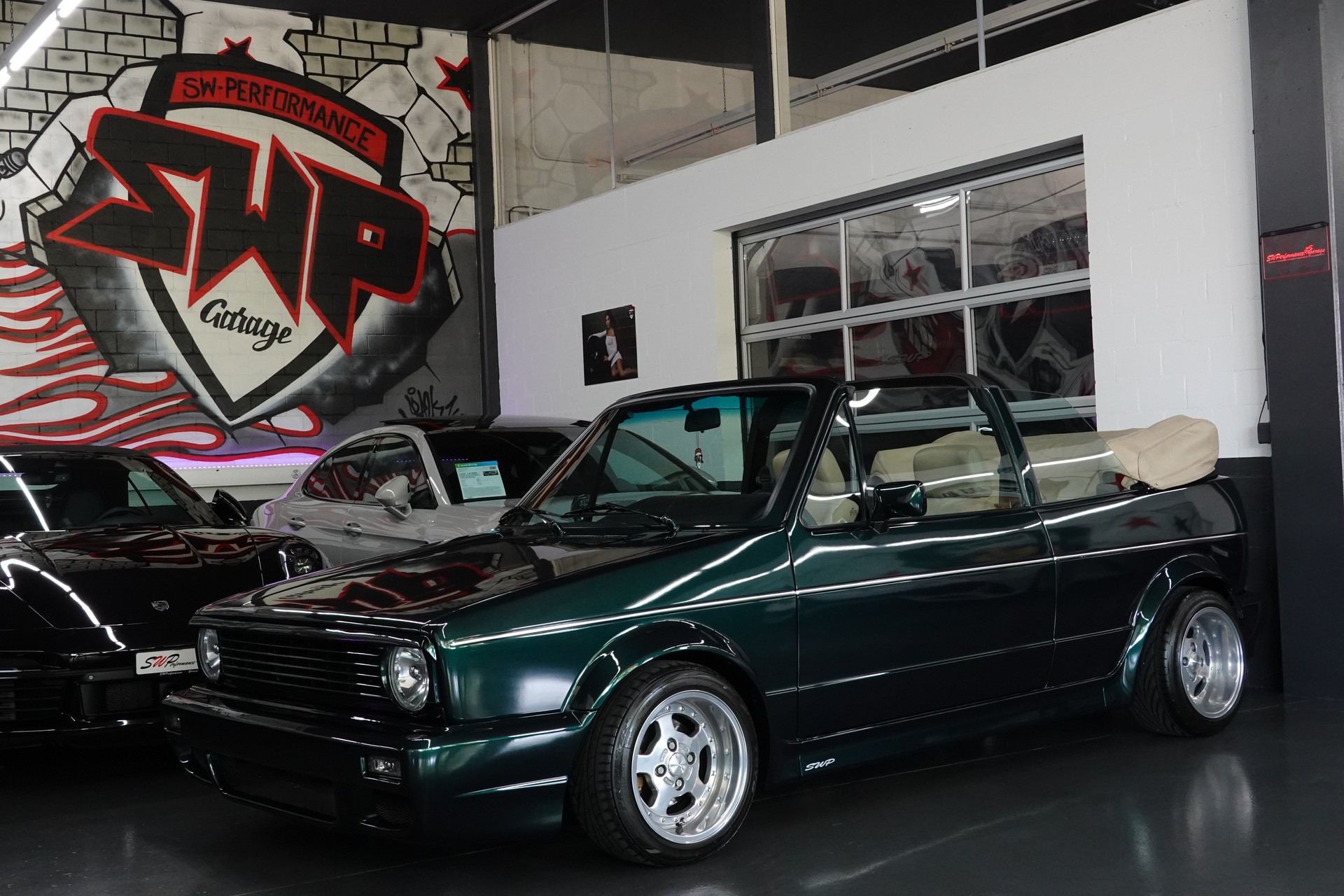 VW GOLF CABRIO 1800 CLASSIC UNIKAT GREEN MET. ON TOP