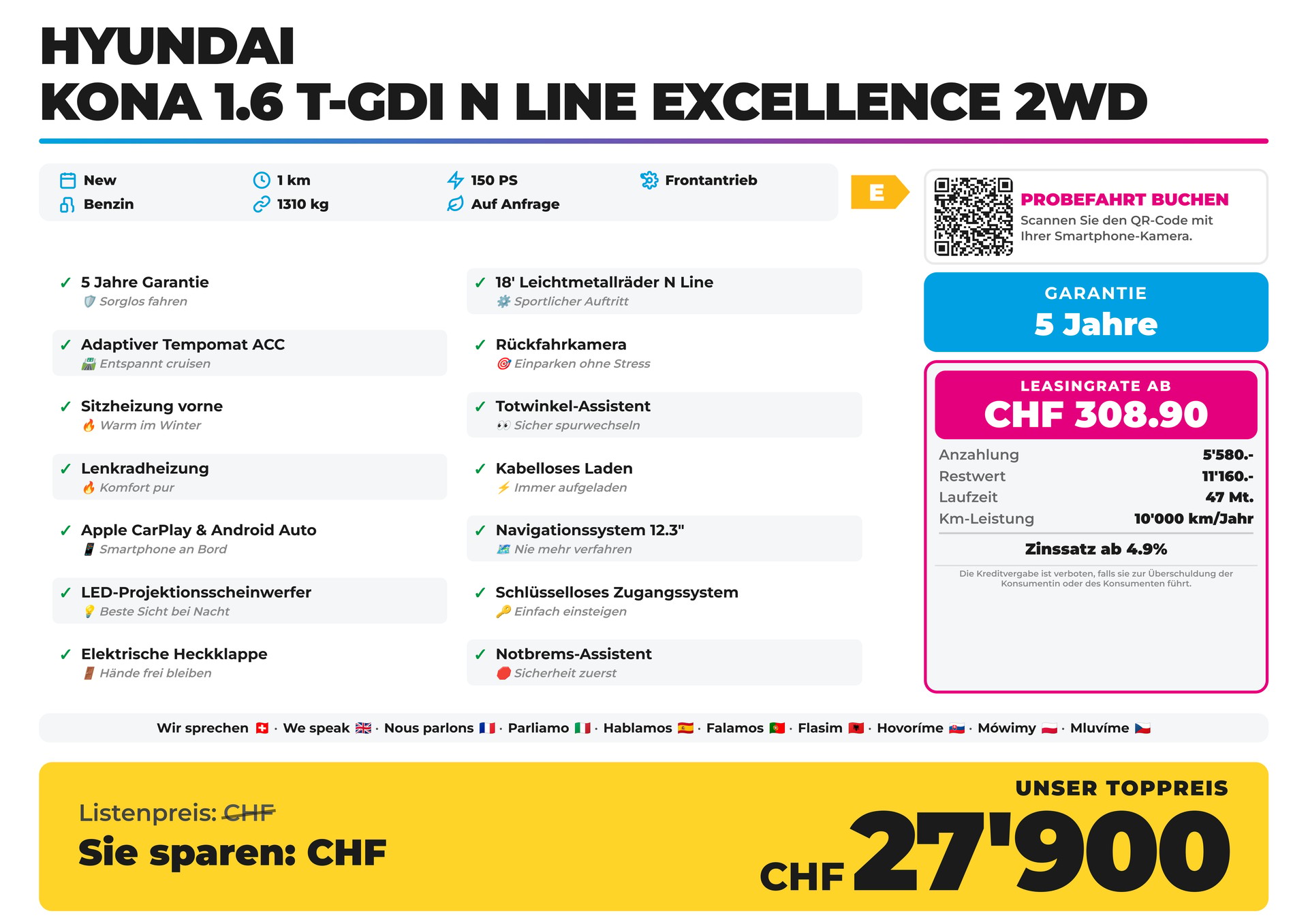 HYUNDAI Kona 1.6 T-GDi N Line Excellence 2WD-image-1