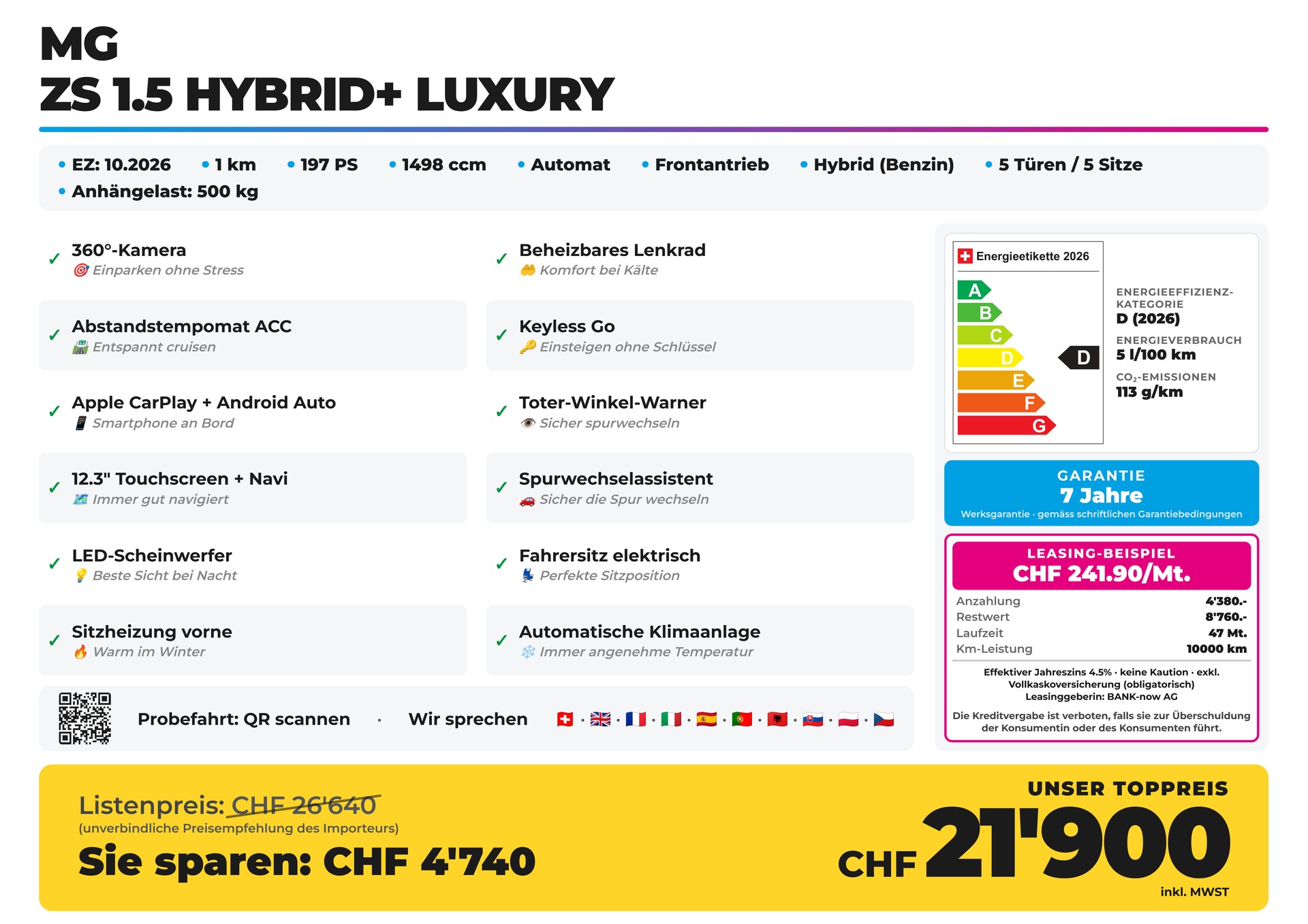 MG ZS 1.5 Hybrid+ Luxury-image-1