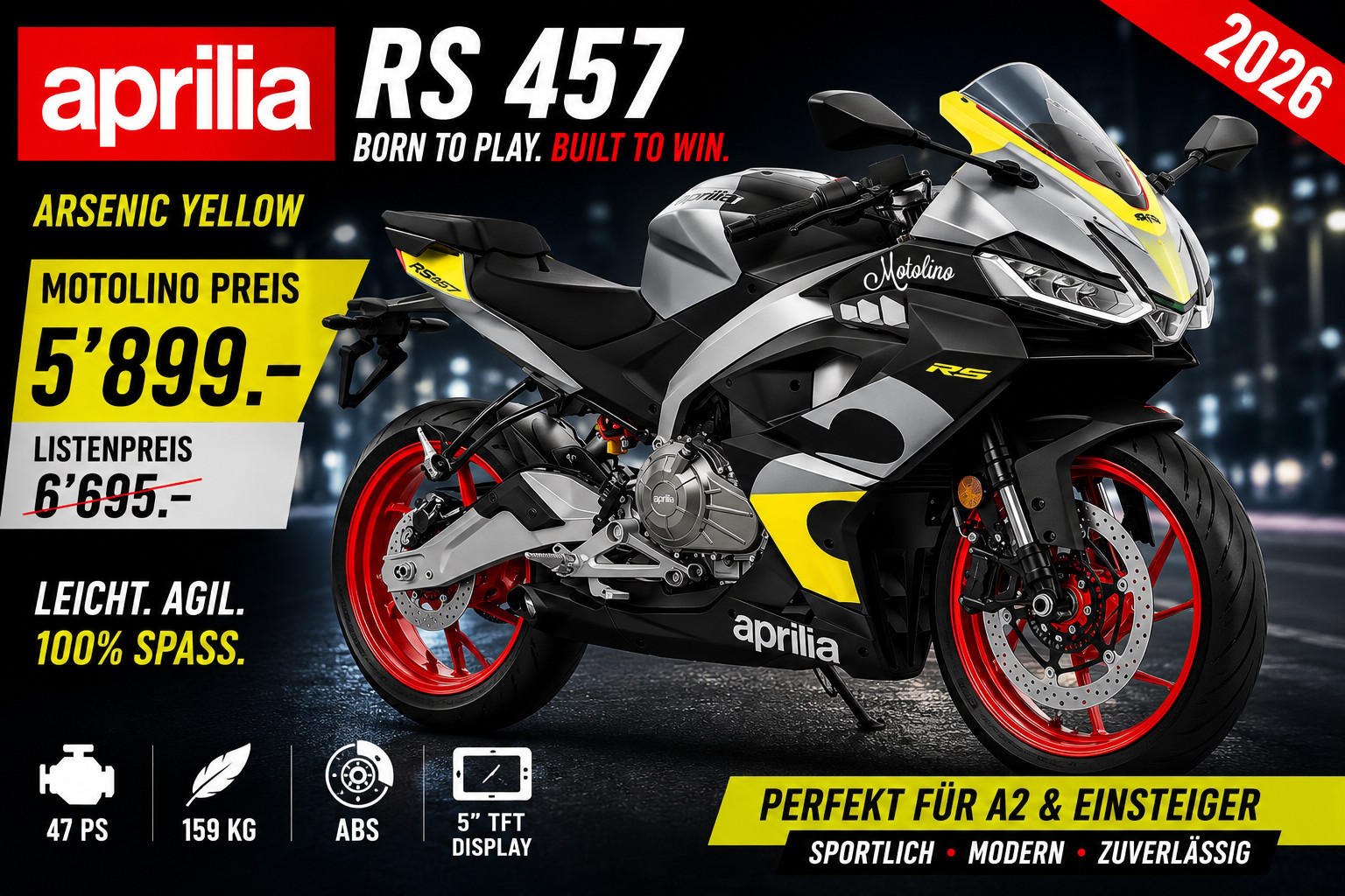 APRILIA RS 457 (35kW) E5+ (2026)