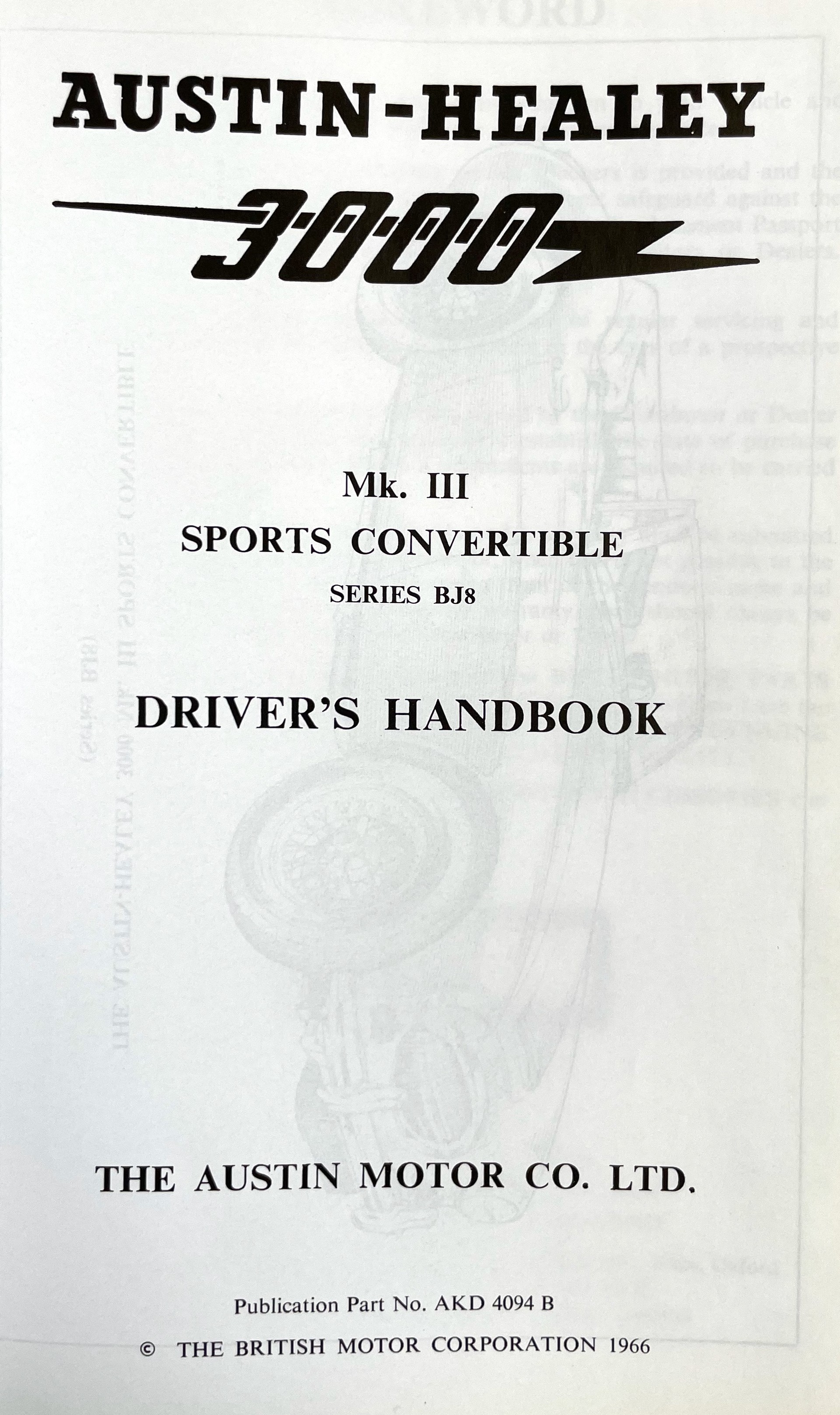 AUSTIN-HEALEY 3000 MK III Sports Convertible-image-5