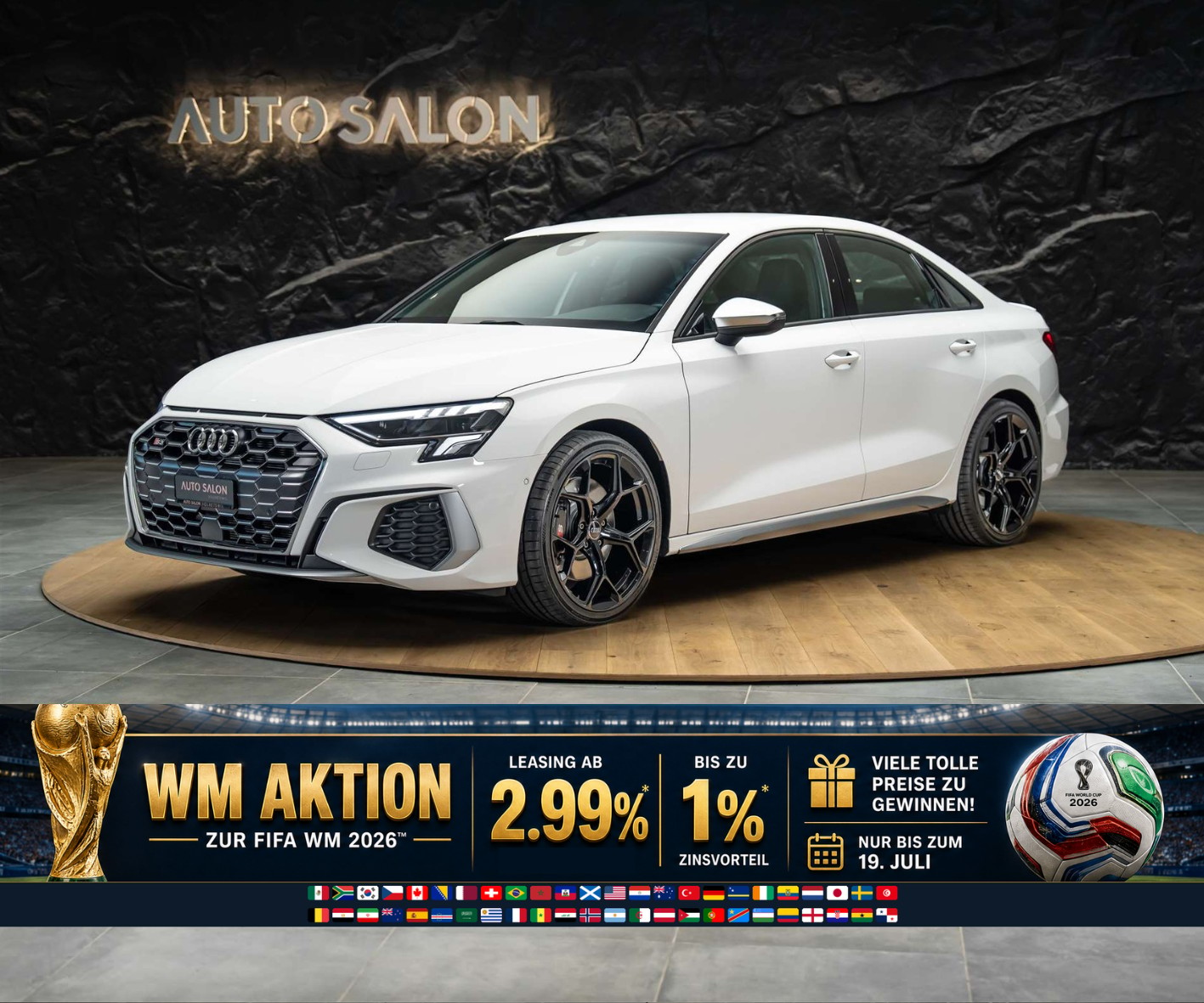 AUDI S3 Limousine 2.0 TFSI quattro S-tronic *19" Felgen*Ambientebeleuchtung*LED-Scheinwerfer*