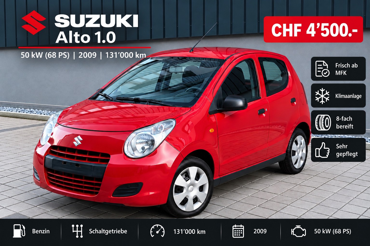SUZUKI Alto 1.0 GL Top Frisch ab MFK | Service gepflegt | Klima-image-0