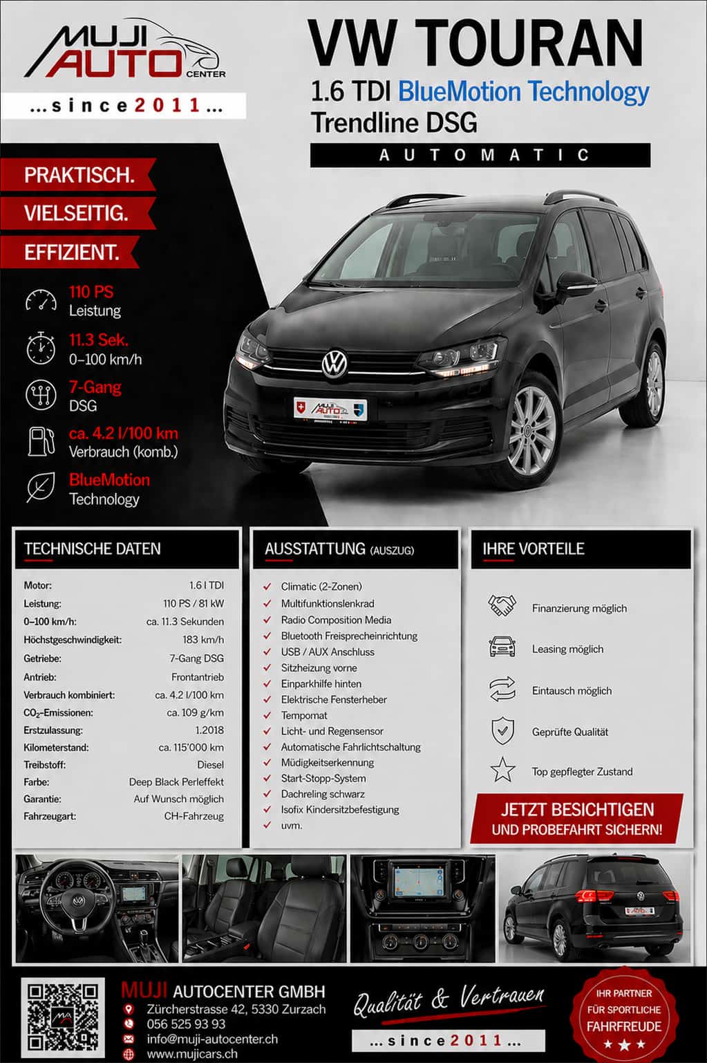VW Touran 1.6 TDI BlueMotion Technology Trendline DSG-image-29