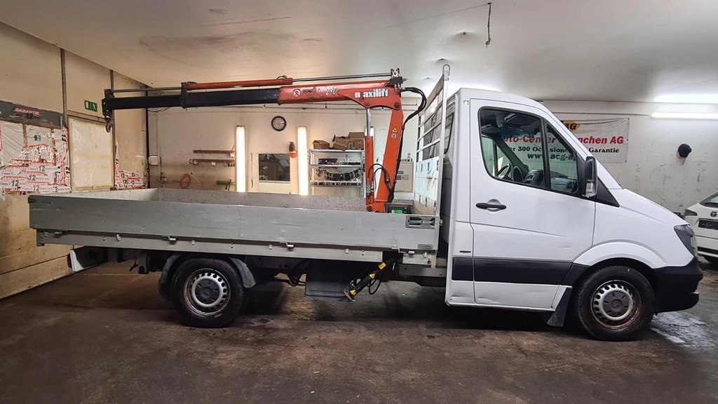 MERCEDES-BENZ Sprinter 314 CDI Standard ** 3-Plätzer ** Brücke mit Ladekran ** Frisch Ab MFK & Service **-image-3