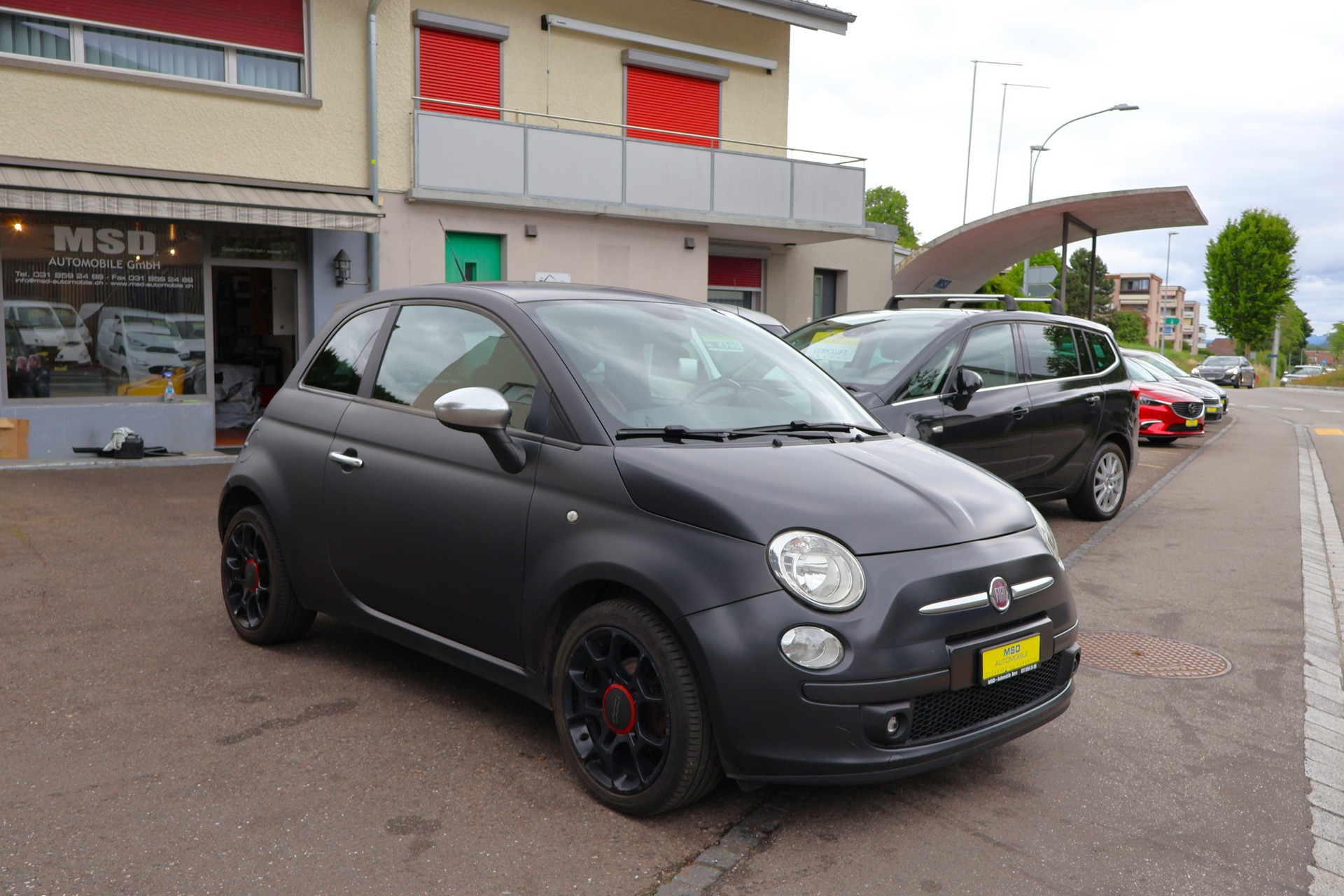 FIAT 500 0.9 Twinair Turbo Matt Black-image-1