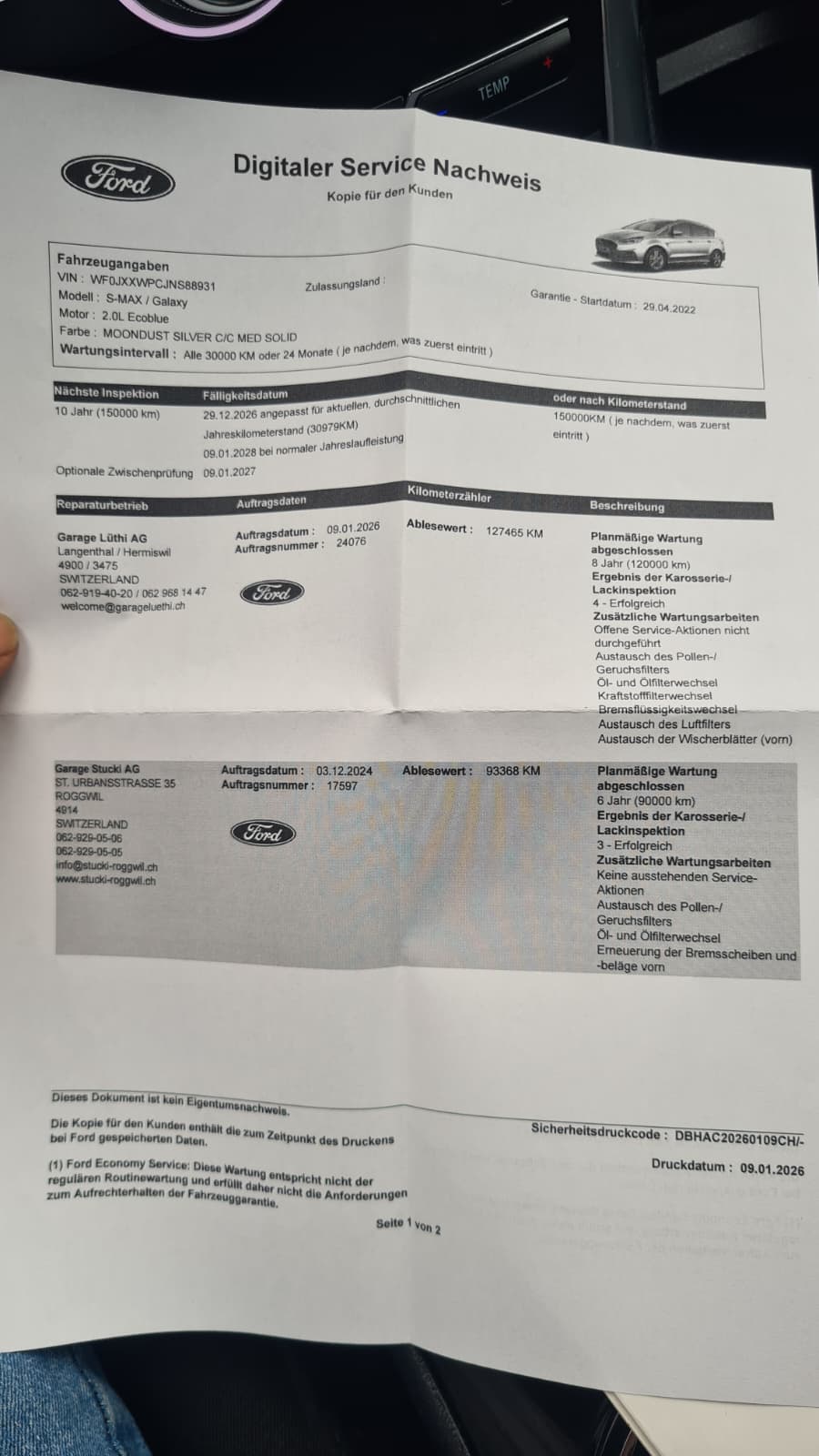 FORD S-Max 2.0 TDCi Titanium Automatic ** Gr-Navi ** RF-Kamera ** Totwinkel-Assistent ** Sitzheizung ** Anh-Kupplung ** Ab MFK **-image-22
