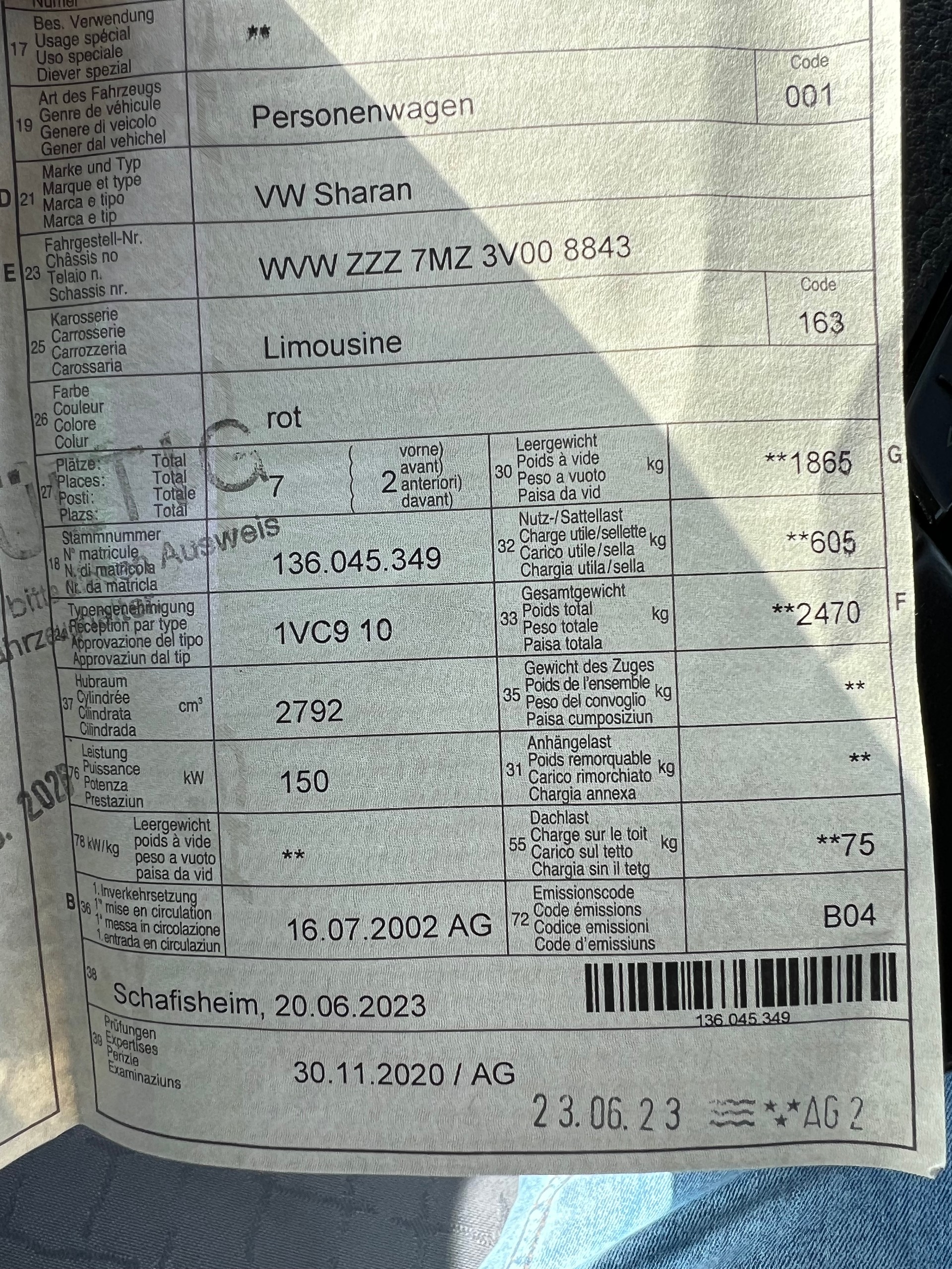 VW Sharan 2.8 V6 Comfortline-image-9