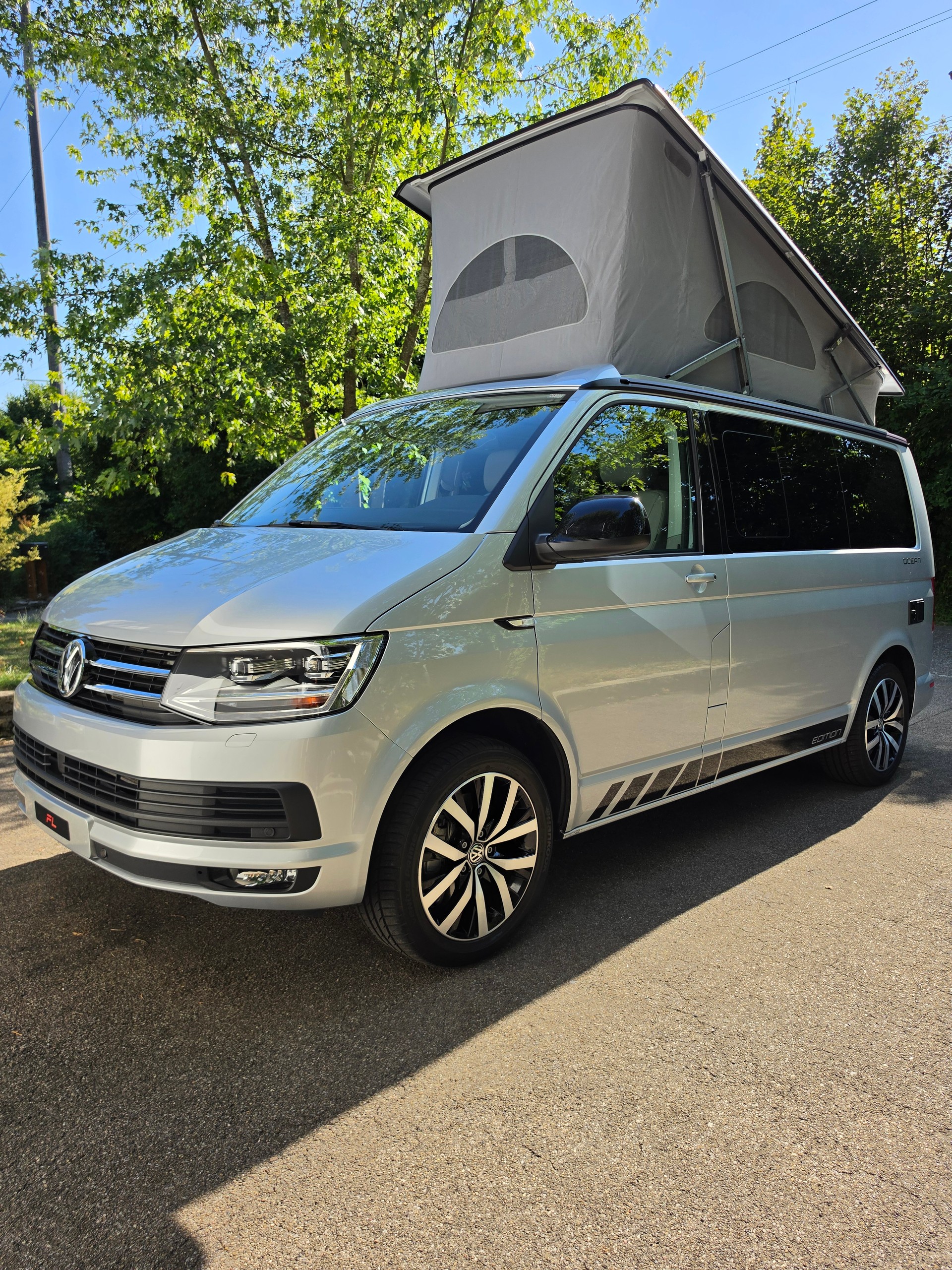 VW California 2.0 TDI 150 Ocean DSG, AHK, 8-fach bereift, Veloträger, Vorzelt, Bettsystem inkl. div. Zubehör-image-0