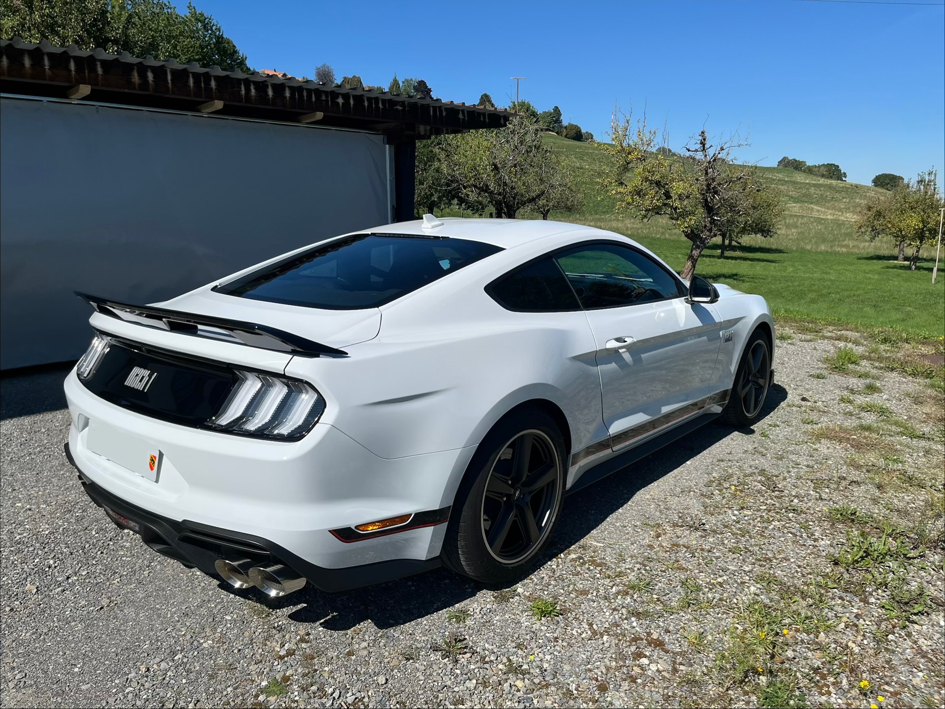 FORD Mustang 5.0 V8 Mach 1, Handschalter, Recaro Sportsitze, GT500 style Heckspoiler, Heckscheibenlamellen, Carcover...-image-4