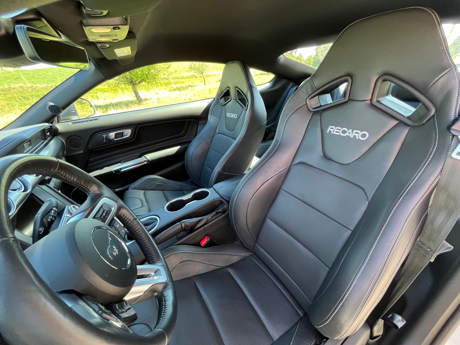 FORD Mustang 5.0 V8 Mach 1, Handschalter, Recaro Sportsitze, GT500 style Heckspoiler, Heckscheibenlamellen, Carcover...-image-11