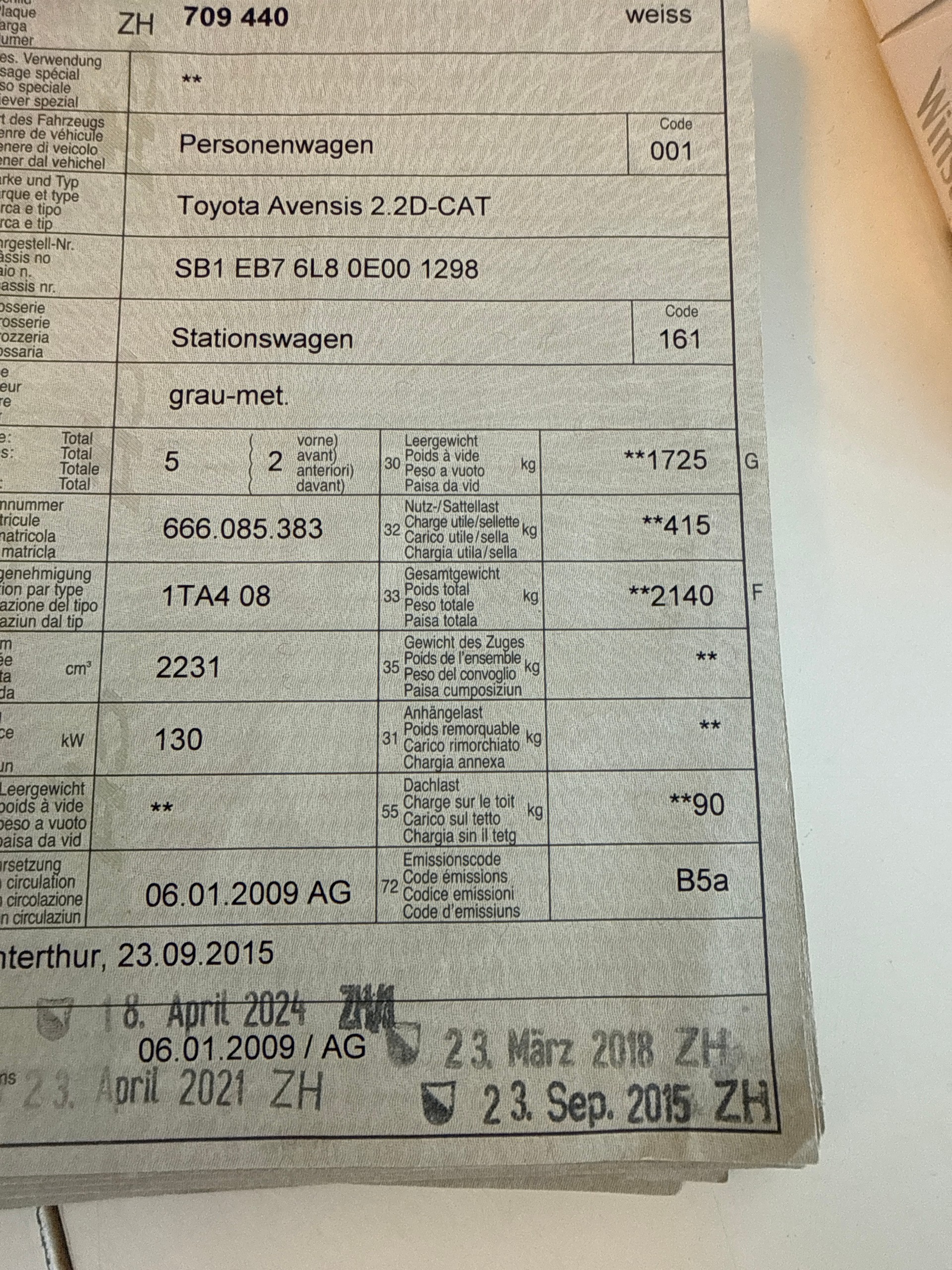 TOYOTA Avensis Sportswagon 2.2D-CAT Linea Sol Premium-image-9