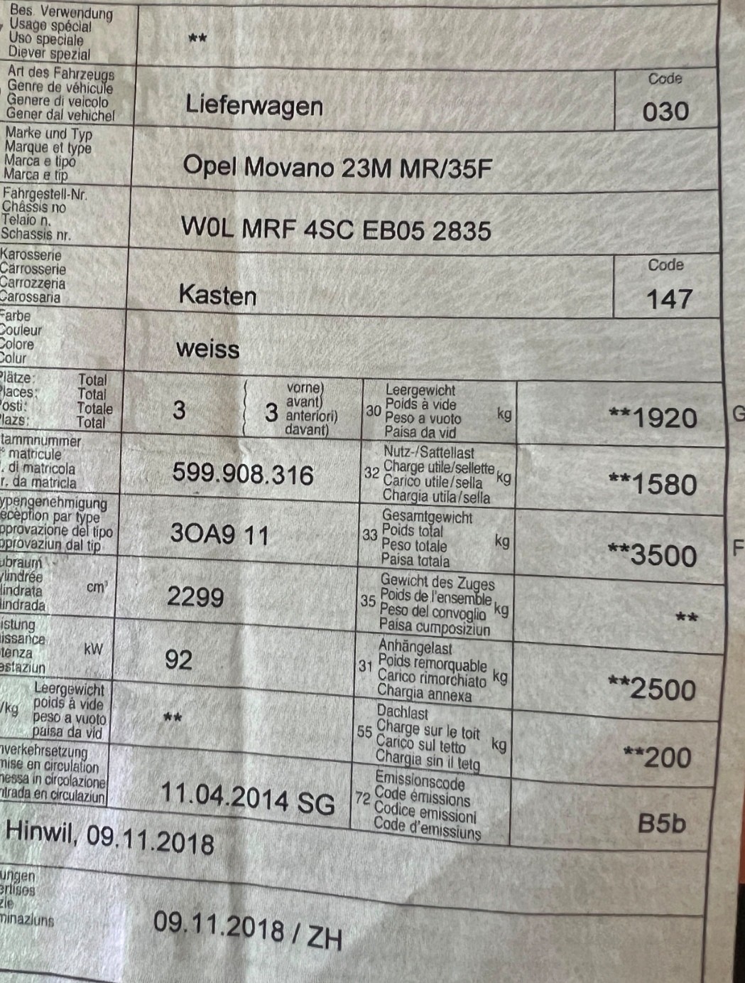 OPEL Movano 2.3 CDTI 3.5t L2H2-image-12
