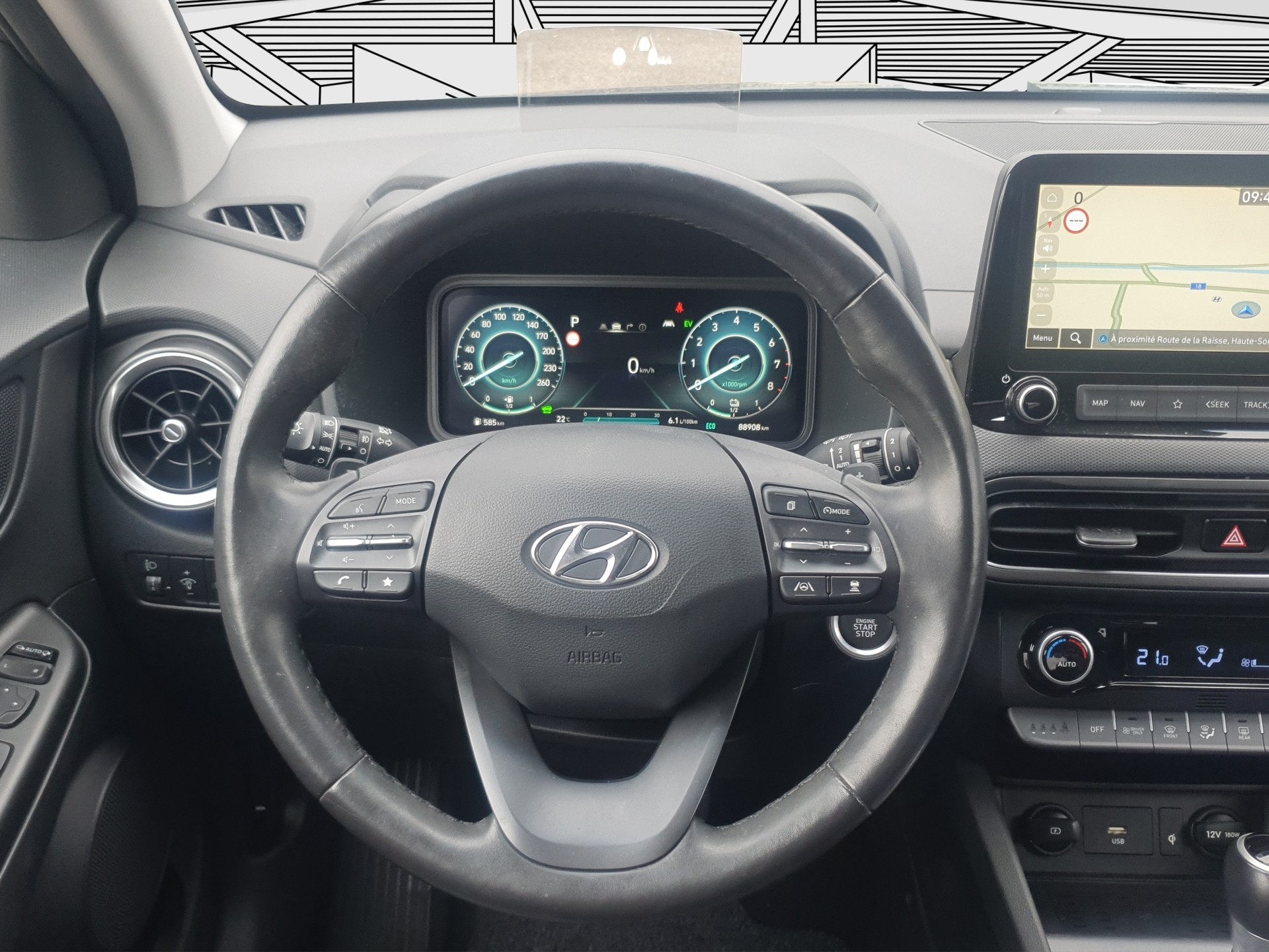 HYUNDAI Kona 1.6 GDi Hybrid Vertex Auto. Crochet-image-9