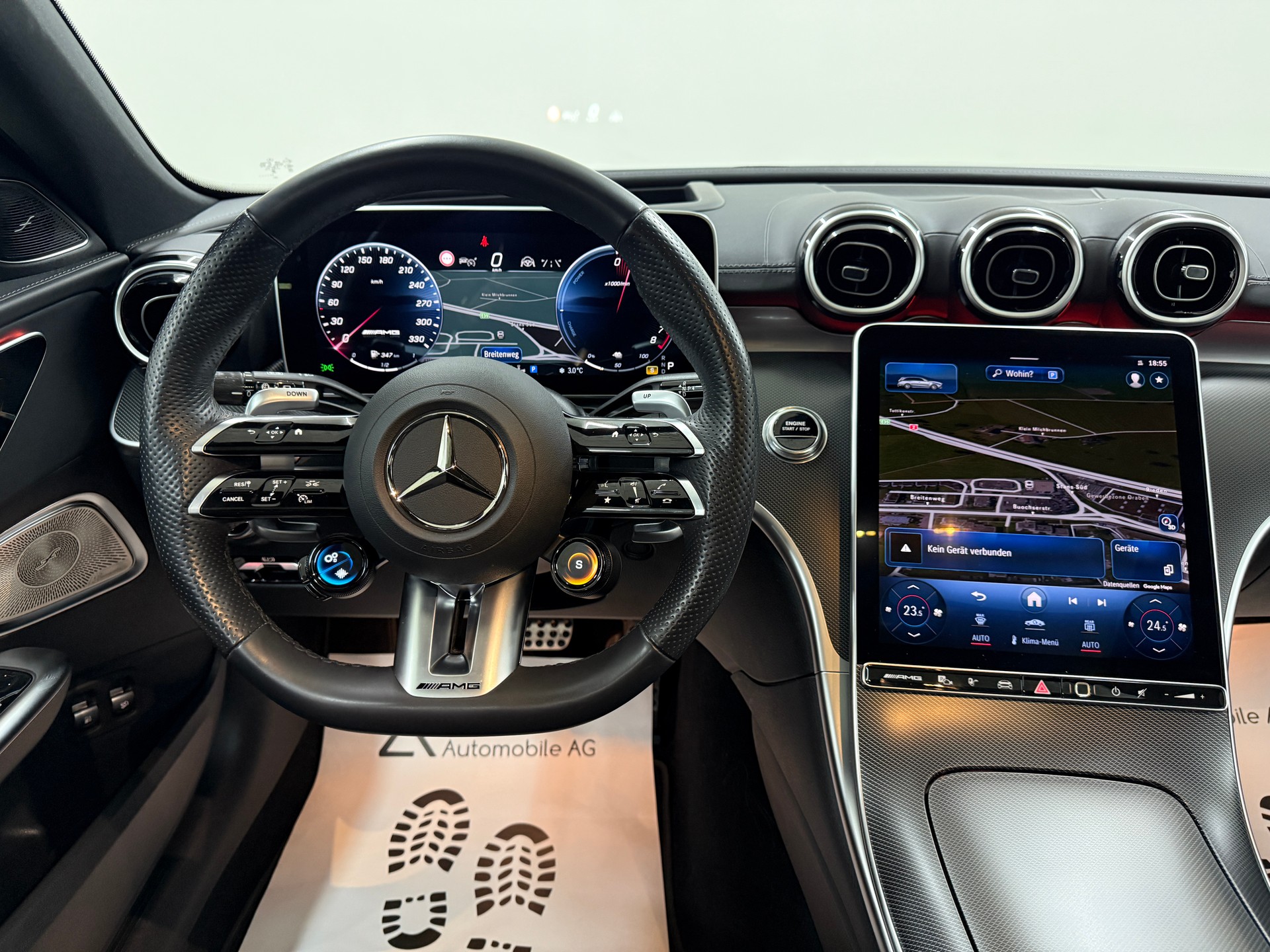 MERCEDES-BENZ C 63 S AMG T E 476PS Performance 4 Matic Designo Opalithweiss Metallic / CH-Fahrzeug / MB Gratis Service /-image-11