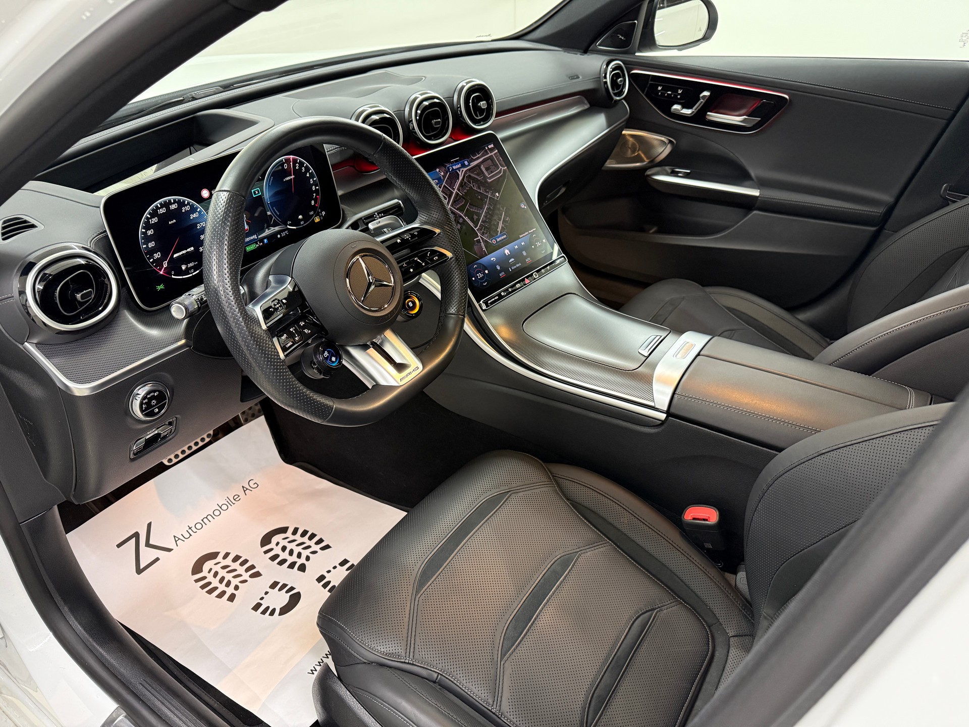 MERCEDES-BENZ C 63 S AMG T E 476PS Performance 4 Matic Designo Opalithweiss Metallic / CH-Fahrzeug / MB Gratis Service /-image-6