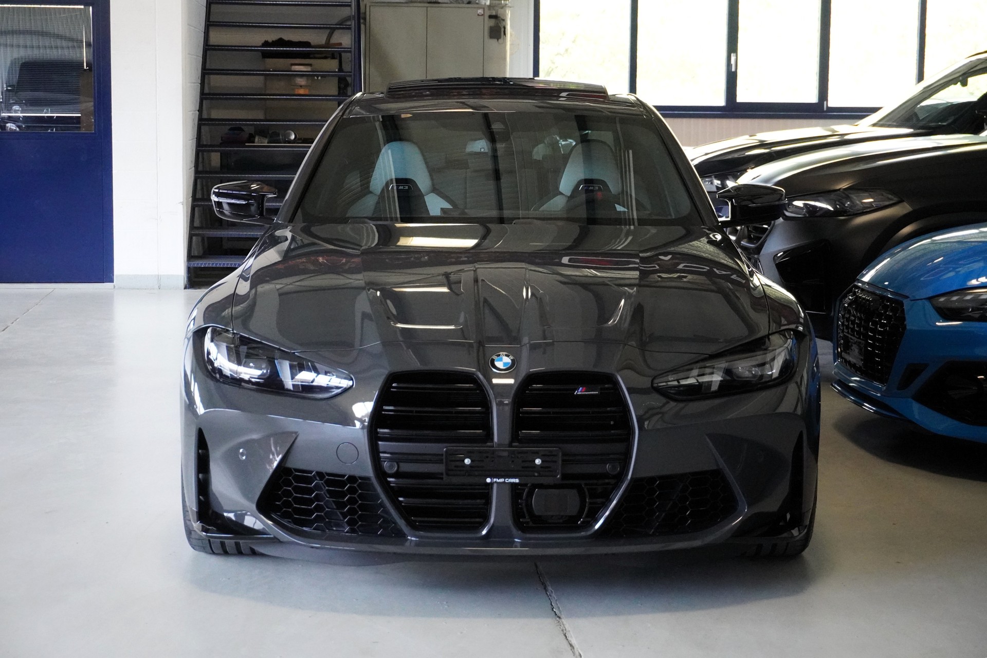 BMW M3 Competition M xDrive // BMW Werksgarantie bis 03/2029 // Individual Dravitgrau //-image-3