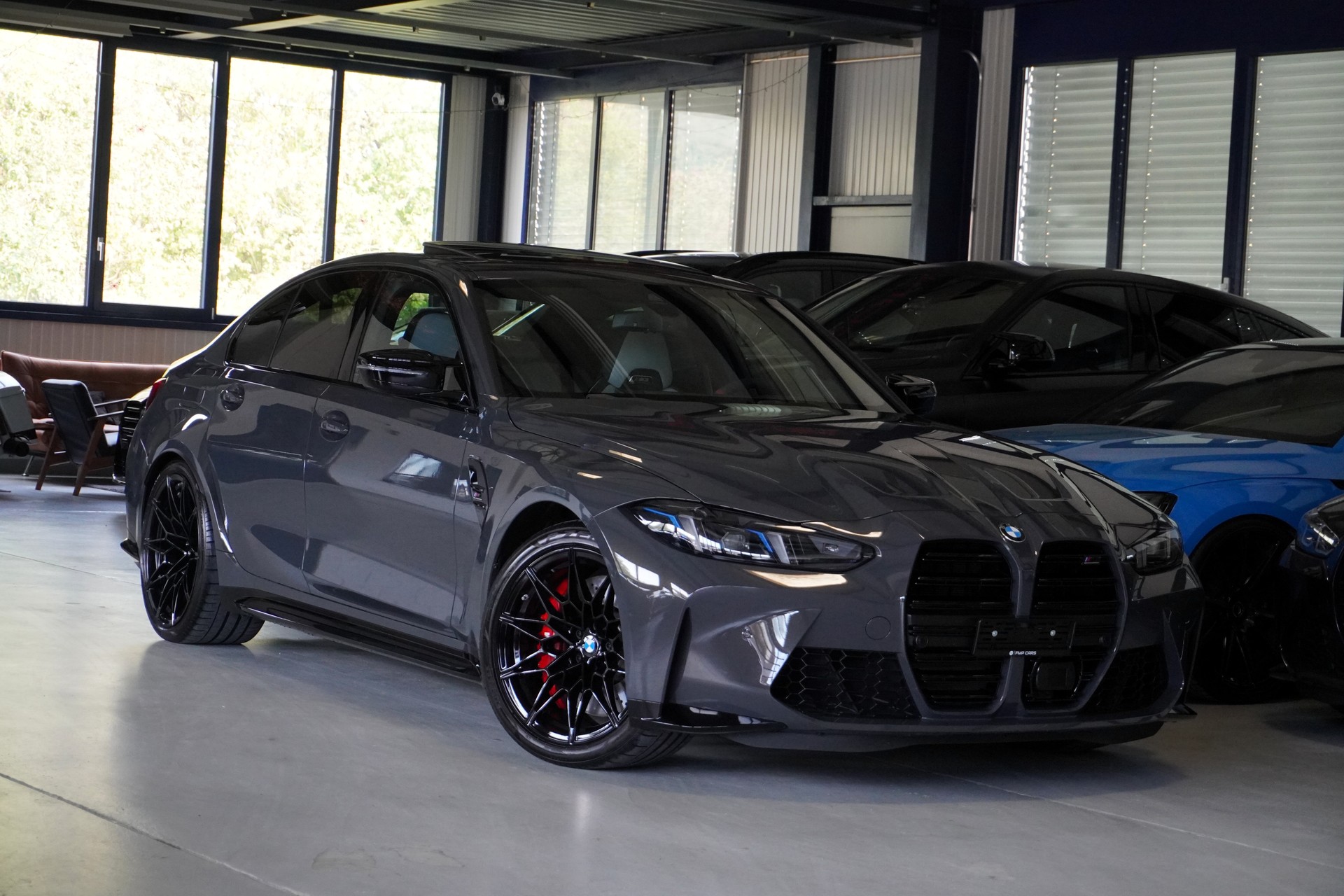 BMW M3 Competition M xDrive // BMW Werksgarantie bis 03/2029 // Individual Dravitgrau //-image-2