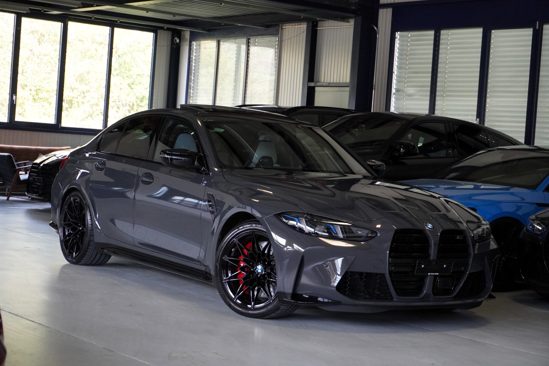 BMW M3 Competition M xDrive // BMW Werksgarantie bis 03/2029 // Individual Dravitgrau //-image-0