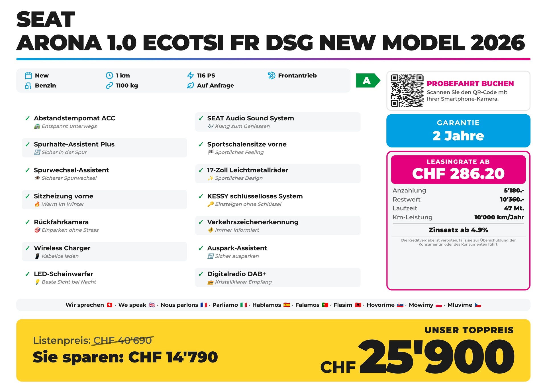 SEAT Arona 1.0 EcoTSI FR DSG NEW Model 2026-image-1