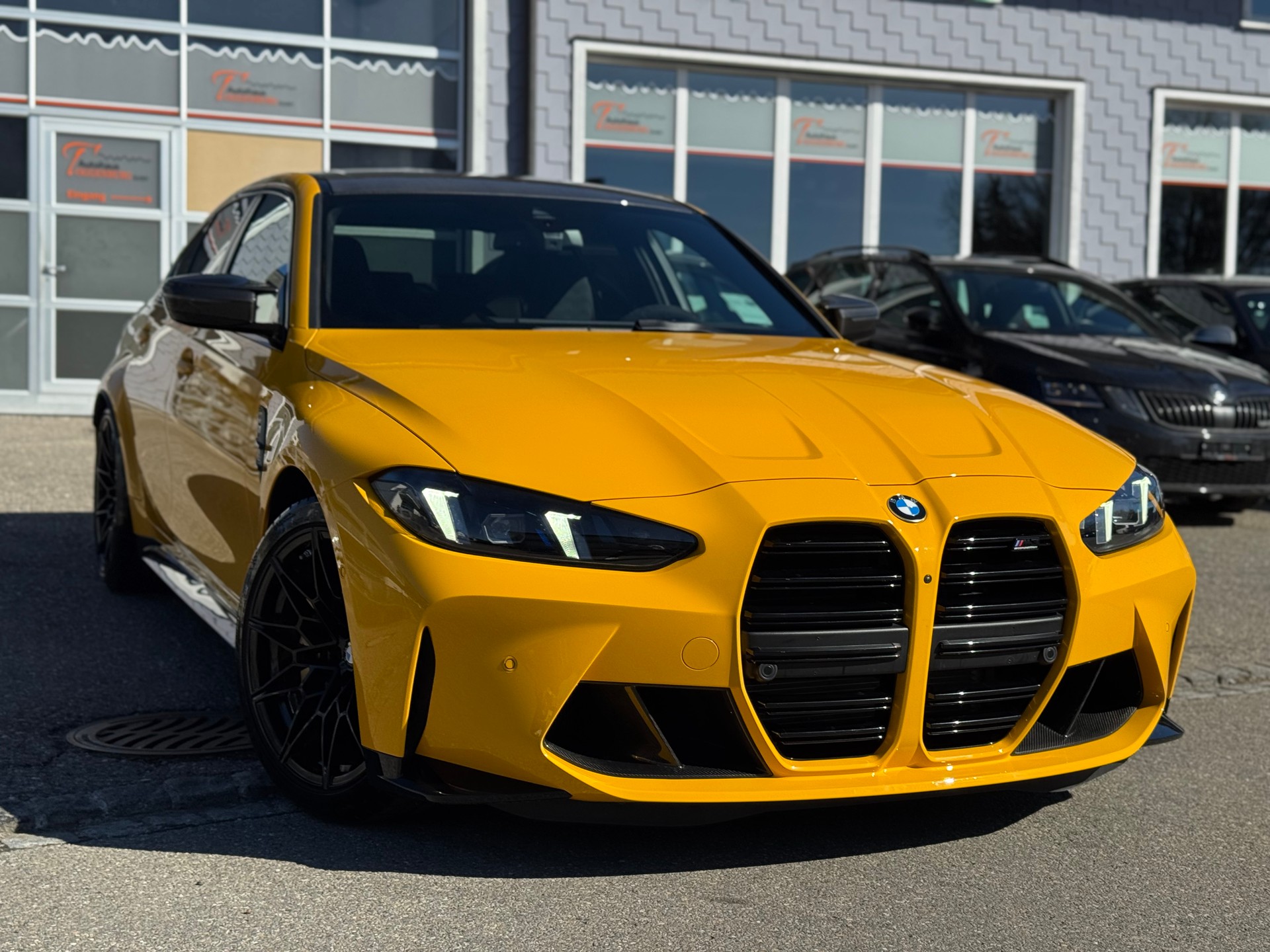 BMW M3 Competition M xDrive LCI *Sonderlackierung Atacama Yellow*Carbon/Keramik Bremsen*