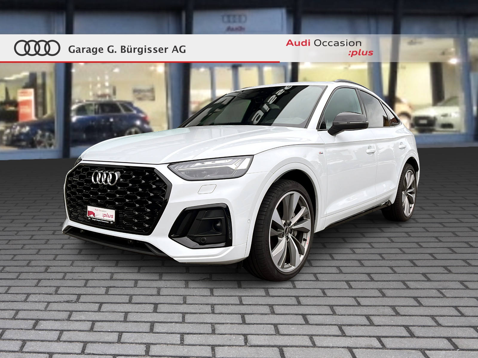 AUDI Q5 Sportback 50 TFSI e PHEV Black Edition quattro S-tronic Gletscherweiss Metallic-image-0
