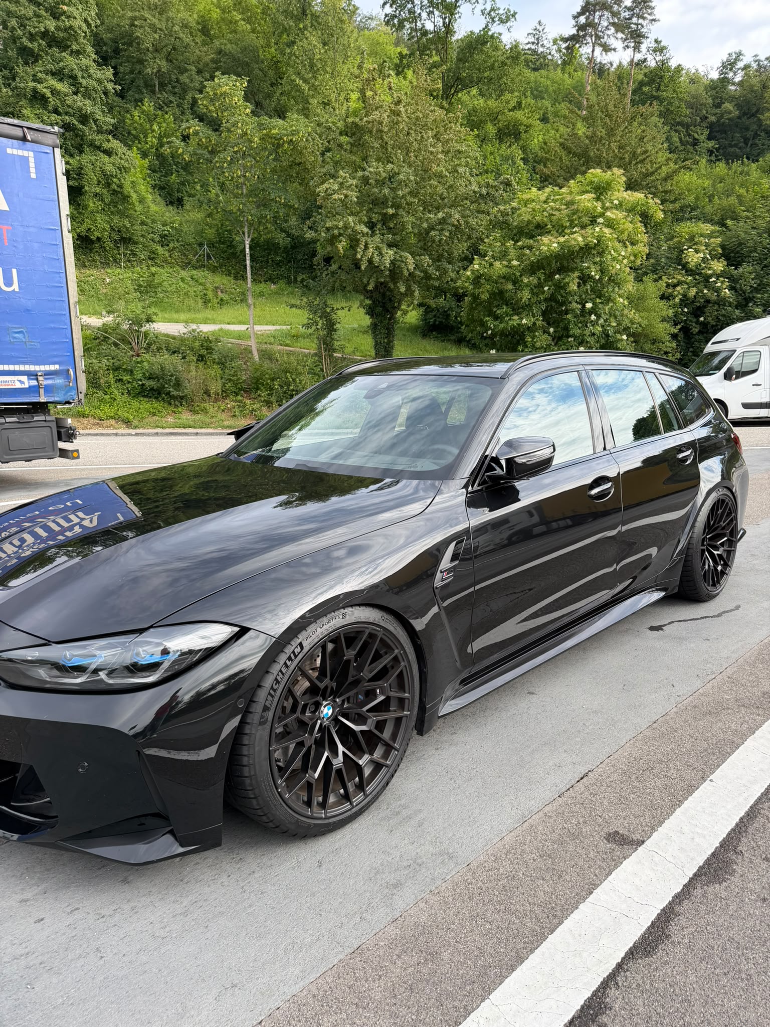 BMW M3 Competition xDrive/Gewindefahrwerk Gepfeffert KW V3 Clubsport(Neu ca. 500KM)/CS Frontgrill/CS Felgen 20Zoll-image-0