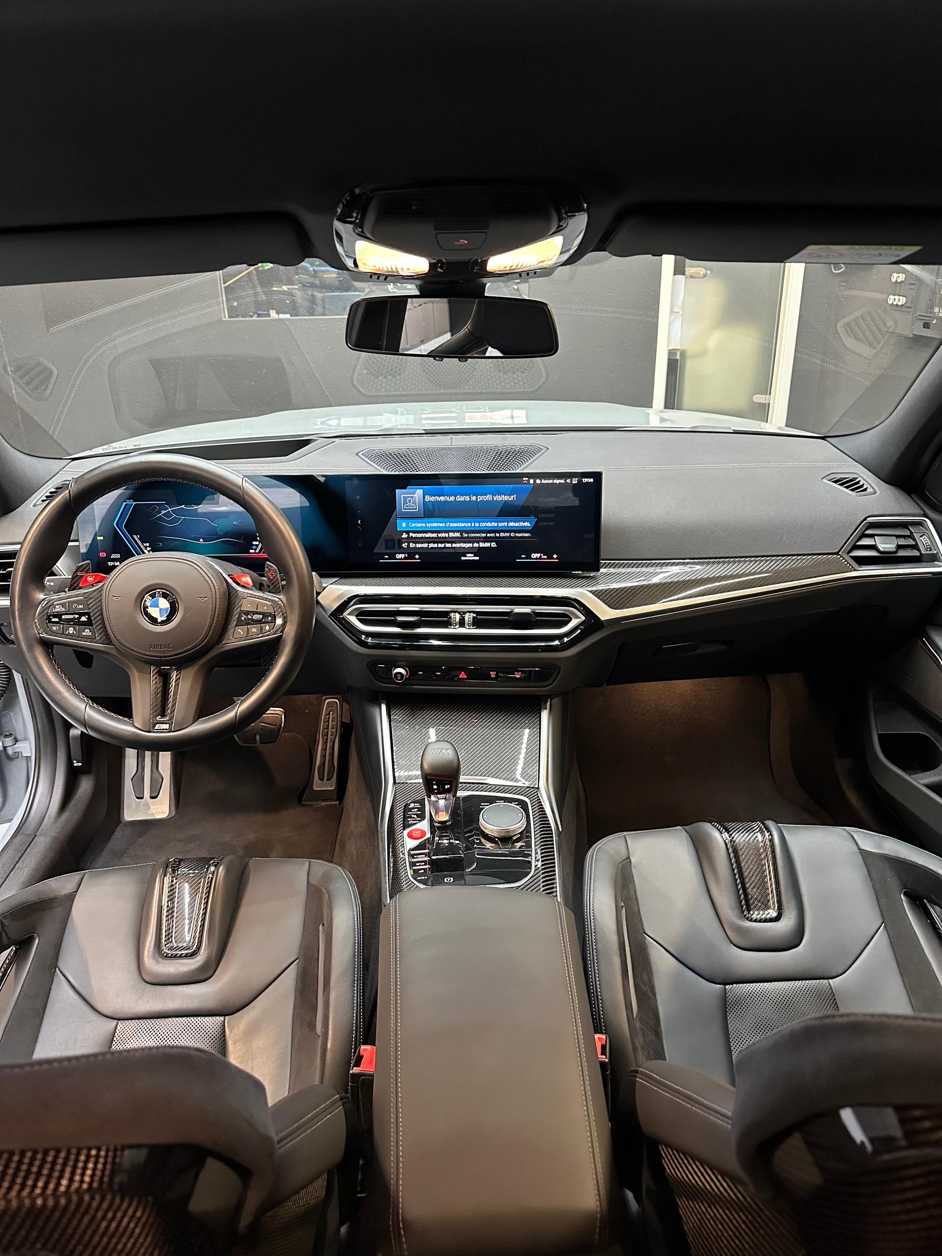 BMW M3 Competition M xDrive // Leasing dès 825.- // M Carbone Schalenstize // Brooklyn Grey Metallic // Garantie BMW 02/2028-image-9