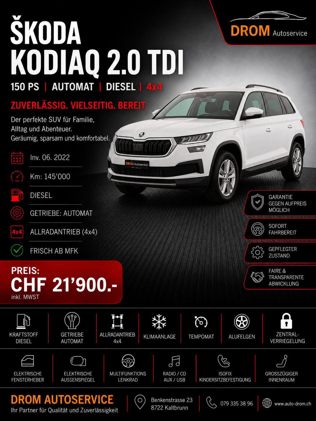 SKODA Kodiaq 2.0 TDI CR Ambition 4x4 DSG-image-0
