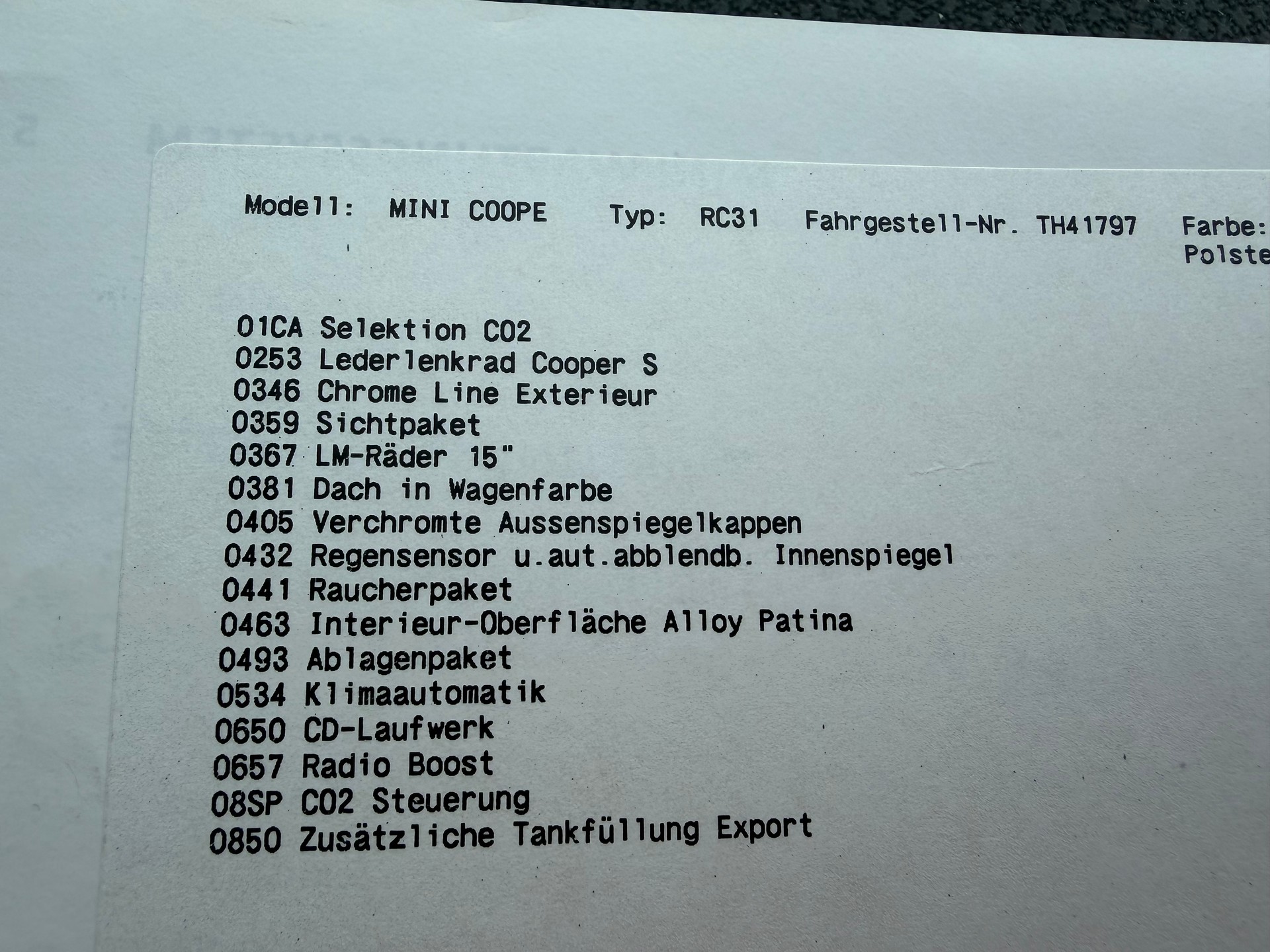 MINI COOPER 1.6 "LÄUFT GUT" LENKUNG NEU. MIT SERVICHEFT + 2 SCHLÜSSEL. ZUM AUFBEREITEN. PREIS NUR 1300.--image-5