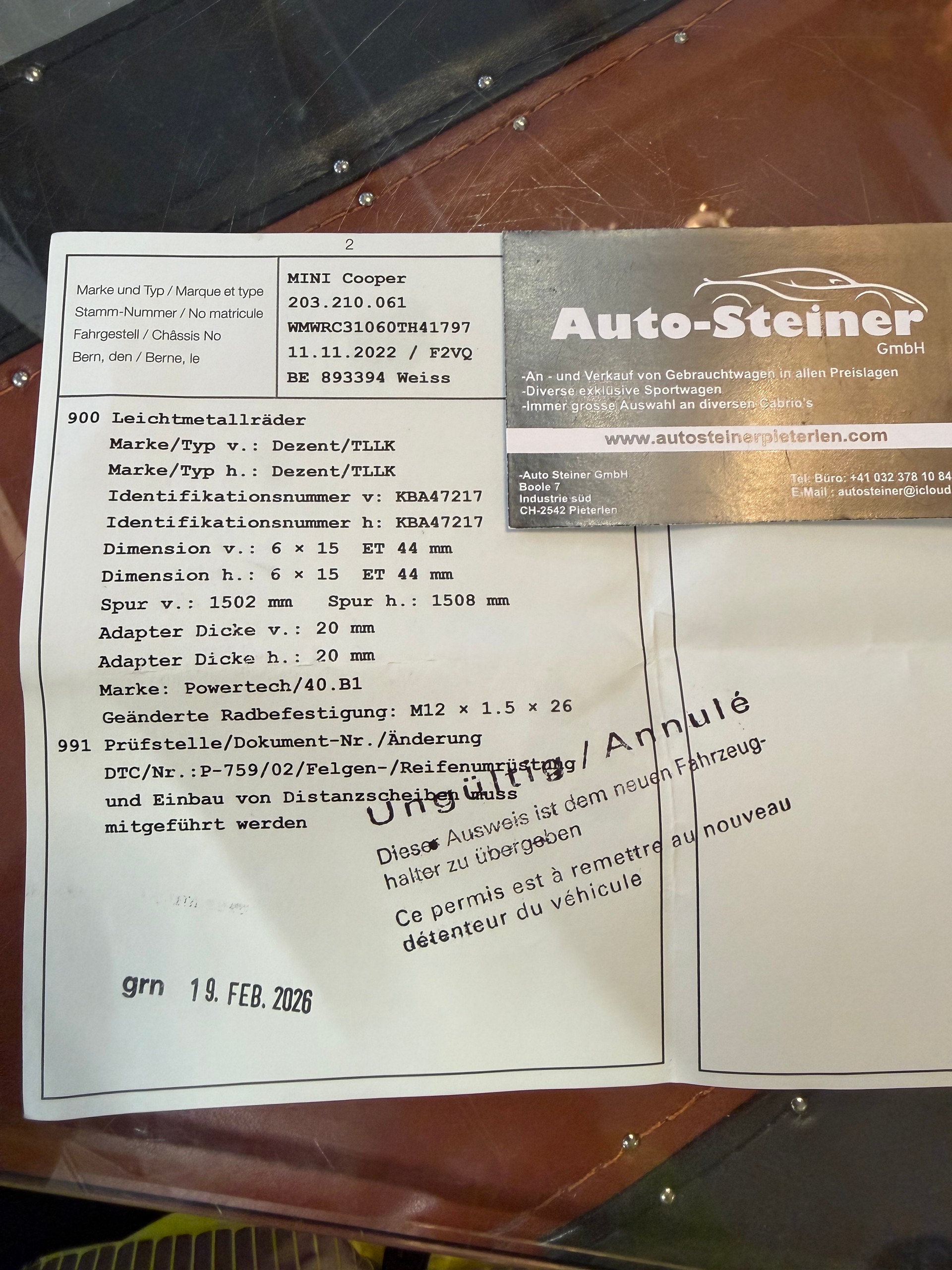 MINI COOPER 1.6 "LÄUFT GUT" LENKUNG NEU. MIT SERVICHEFT + 2 SCHLÜSSEL. ZUM AUFBEREITEN. PREIS NUR 1300.--image-20