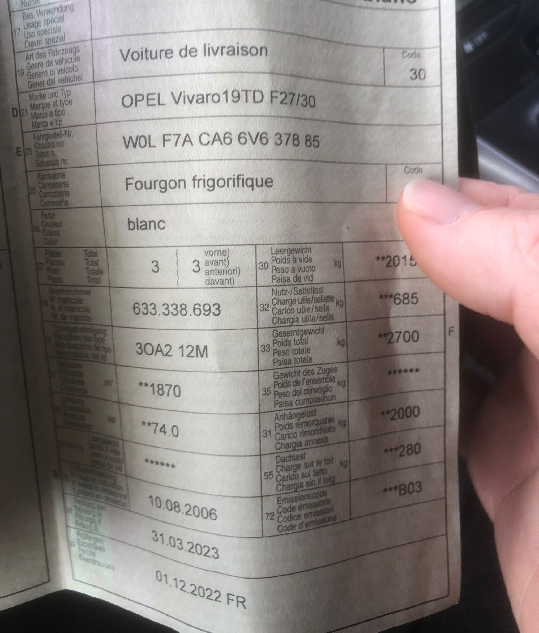OPEL Vivaro 1.9 CDTI 2.7t frigorifique-image-10