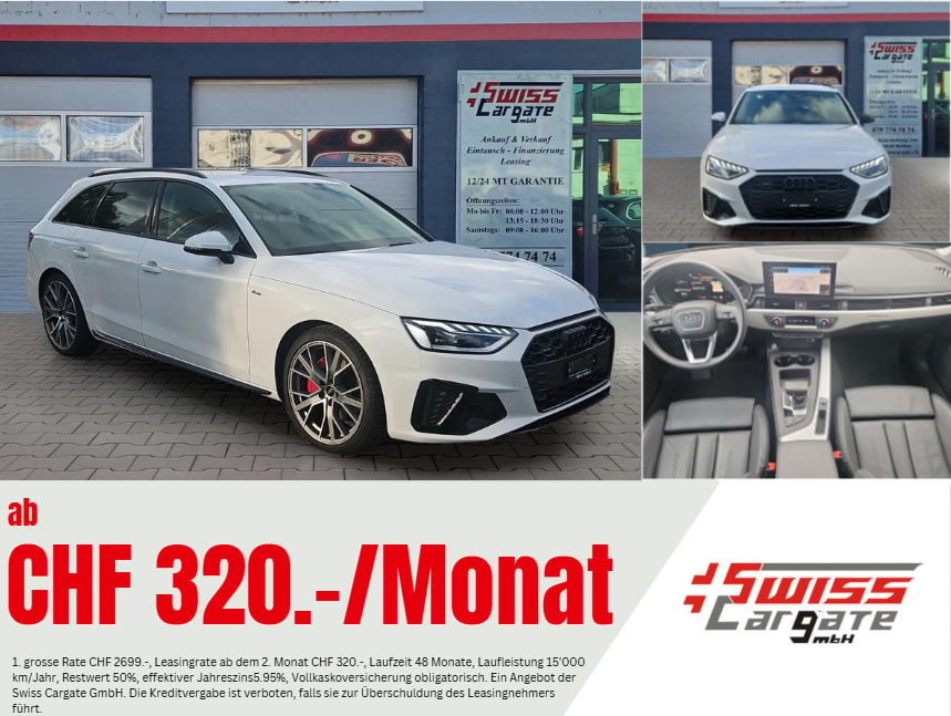 AUDI A4 Avant 40 TDI S line quattro S-tronic mit AHK-Vorbereitung & 5J Werksgarantie oder bis 100000km