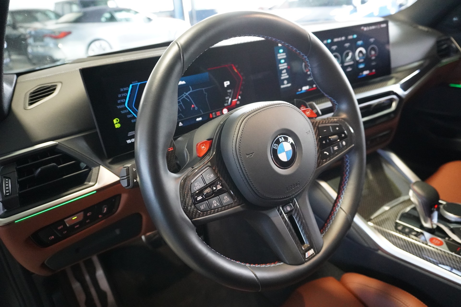 BMW M3 Touring xDrive Competition M // SONDERLACKIERUNG FROZEN DEEP GREEN // AKRAPOVIC SPORTAUSPUFF //-image-7