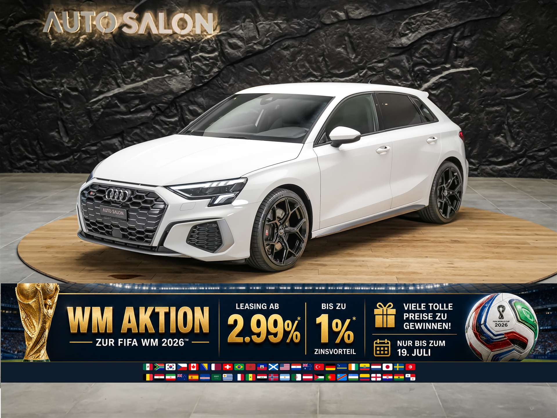 AUDI S3 Sportback 2.0 TFSI quattro S-tronic 19" Felgen*Assistenzpaket*-image-0