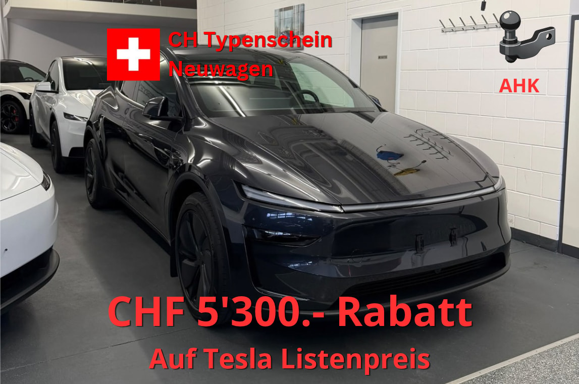 TESLA Model Y Long Range Premium AWD, CH Typenschein, Anhängerkupplung, Stealth Grey-image-0