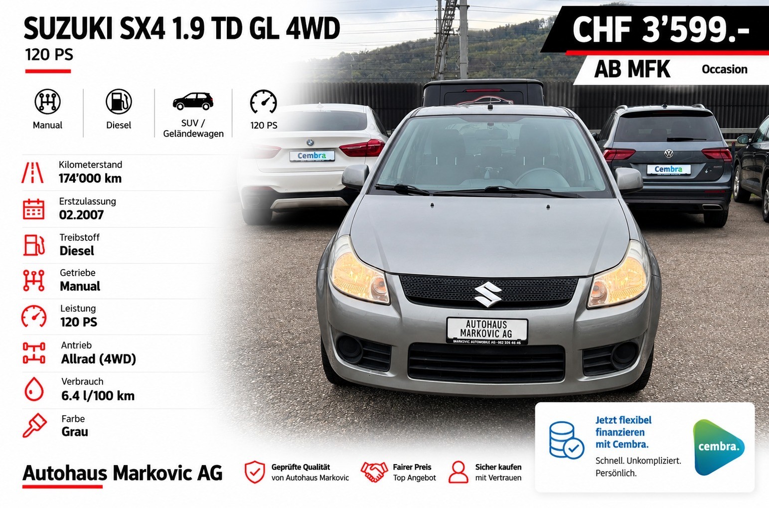 SUZUKI SX4 1.9 TD GL 4WD